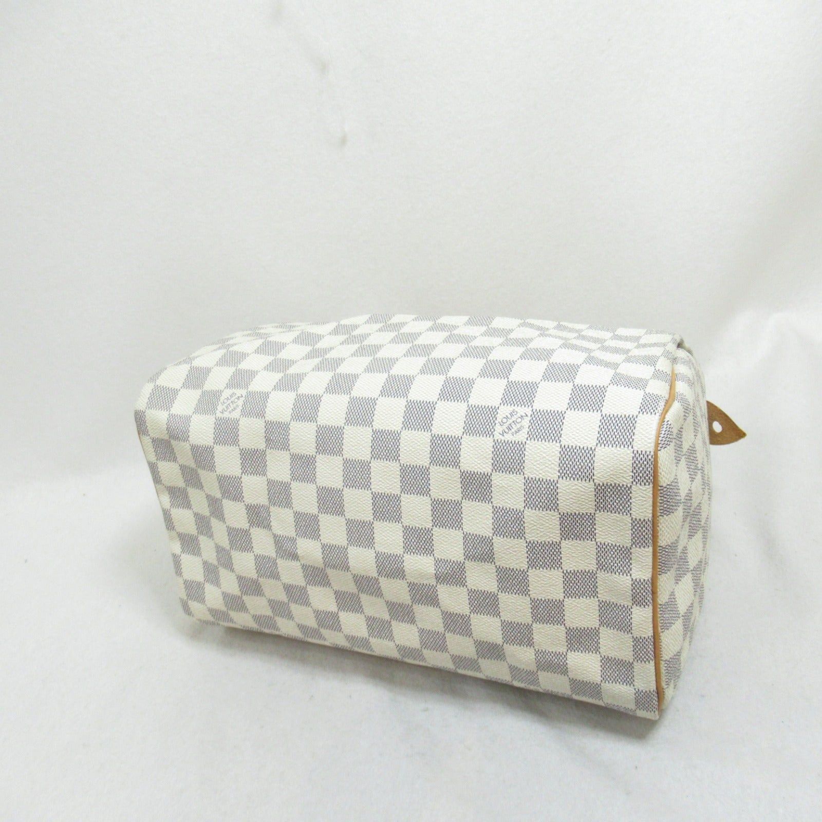 Louis Vuitton Louis Vuitton Speedy 30 Handbag Coated Canvas Damier Azur Ivory Size ONE SIZE - 4 Thumbnail