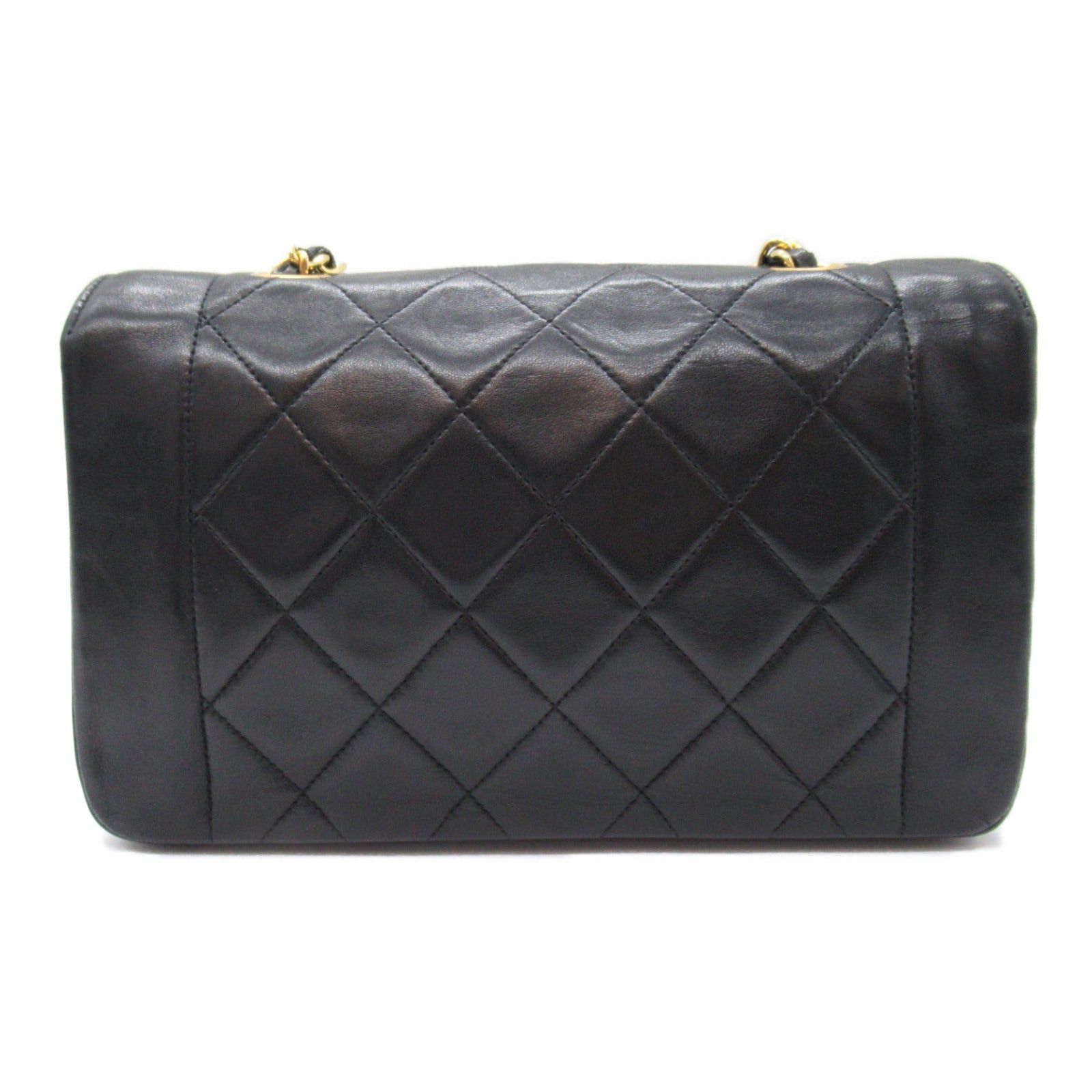 Chanel Chanel Matelasse Diana Chain Shoulder Bag Lambskin (Sheepskin) Black Gold Hardware Size ONE SIZE - 2 Thumbnail