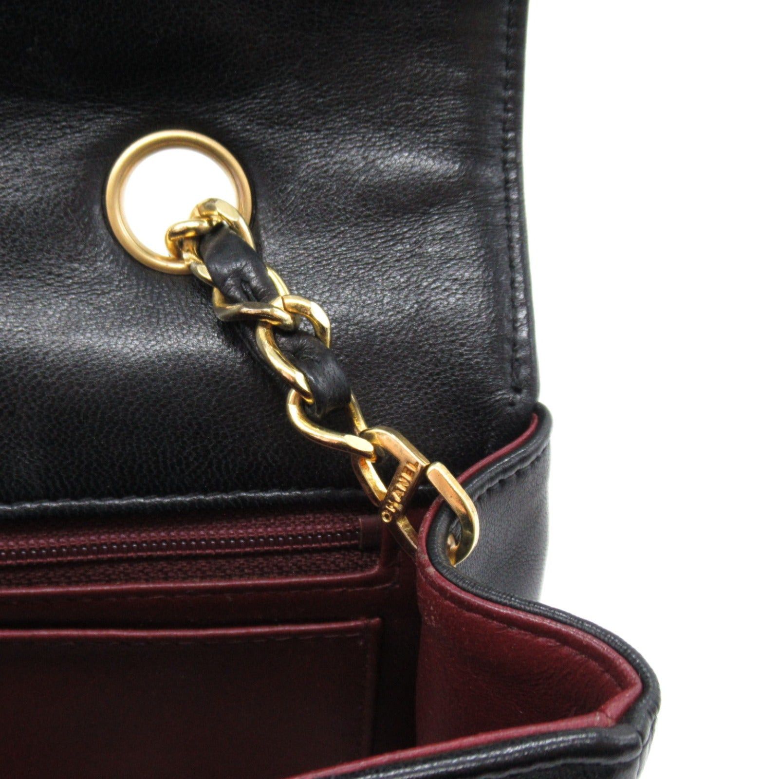 Chanel Chanel Matelasse Diana Chain Shoulder Bag Lambskin (Sheepskin) Black Gold Hardware Size ONE SIZE - 13 Thumbnail