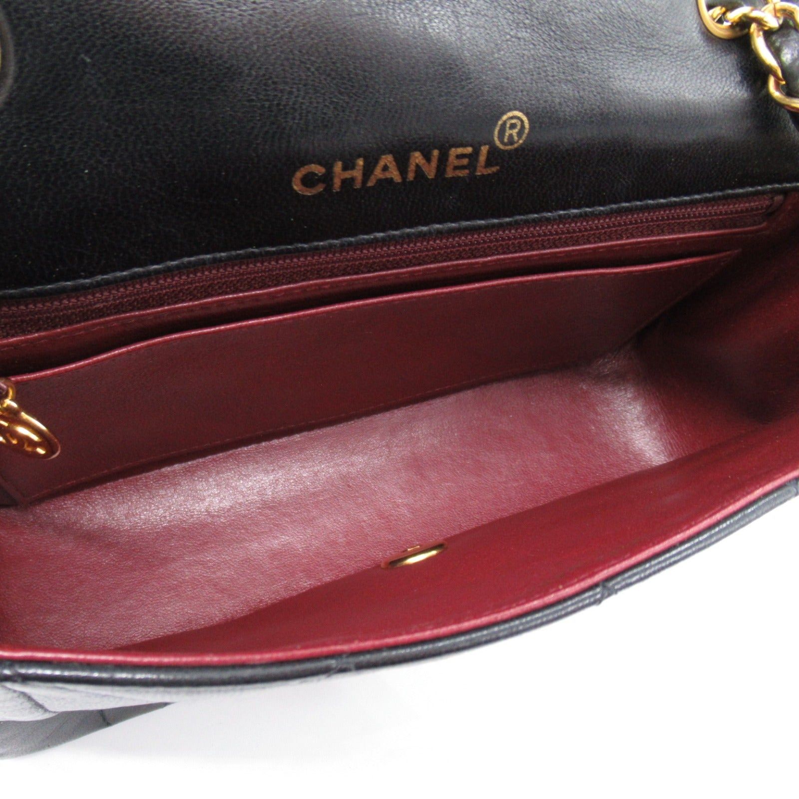 Chanel Chanel Matelasse Diana Chain Shoulder Bag Lambskin (Sheepskin) Black Gold Hardware Size ONE SIZE - 5 Thumbnail