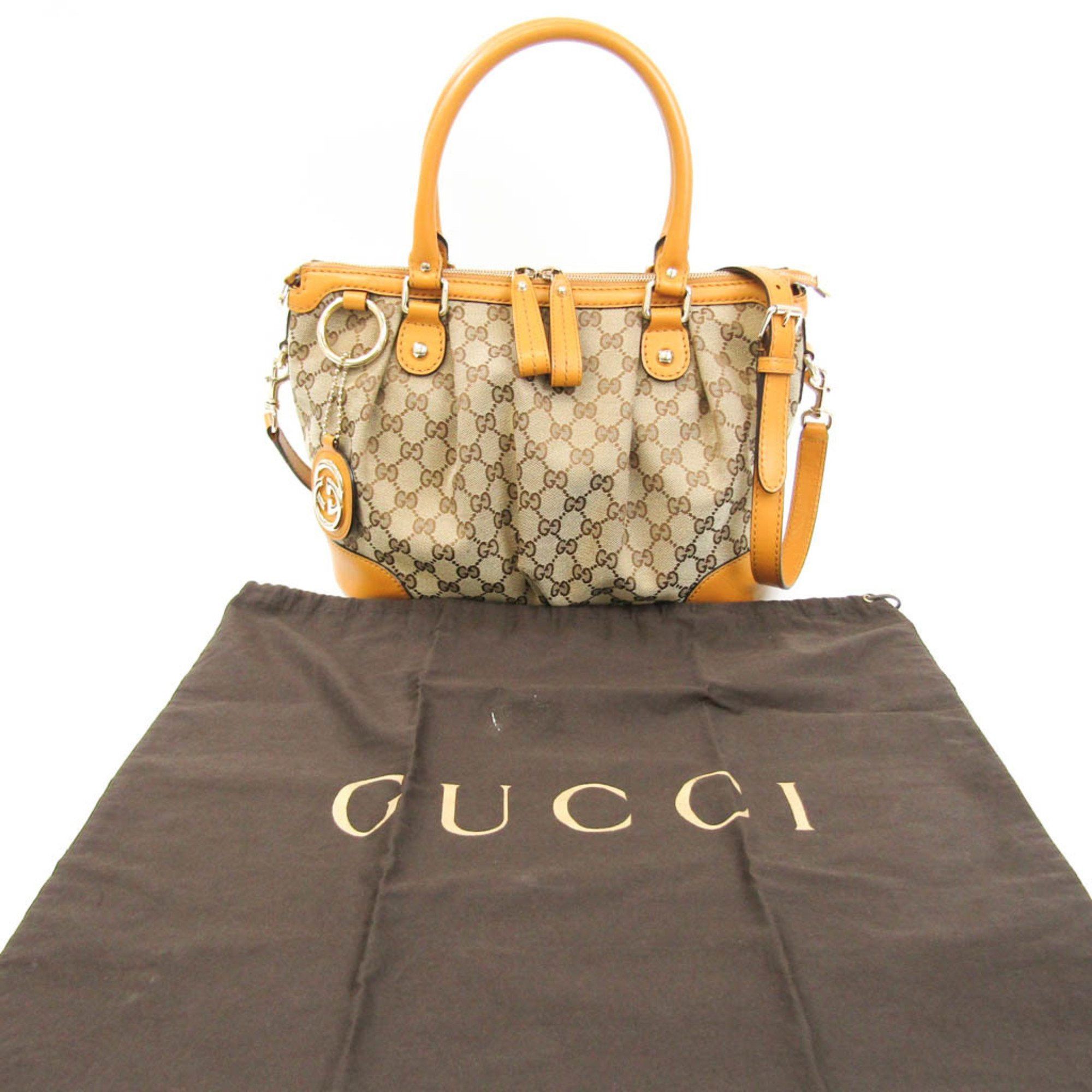 Gucci Sukey Beige Canvas Handbag (Pre-Owned) Size ONE SIZE - 6 Thumbnail