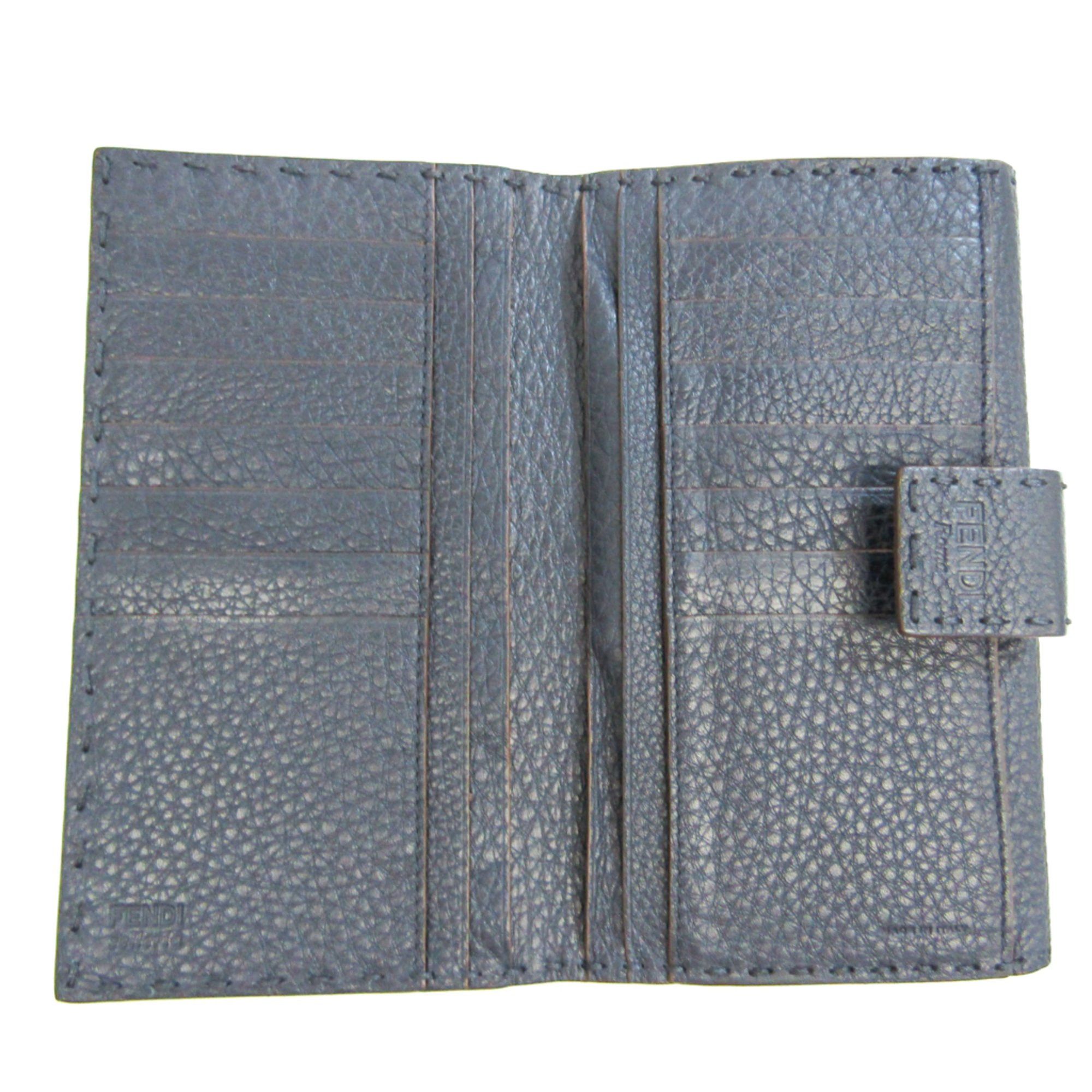 Fendi Selleria Navy Leather Wallet (Pre-Owned) Size ONE SIZE - 8 Thumbnail