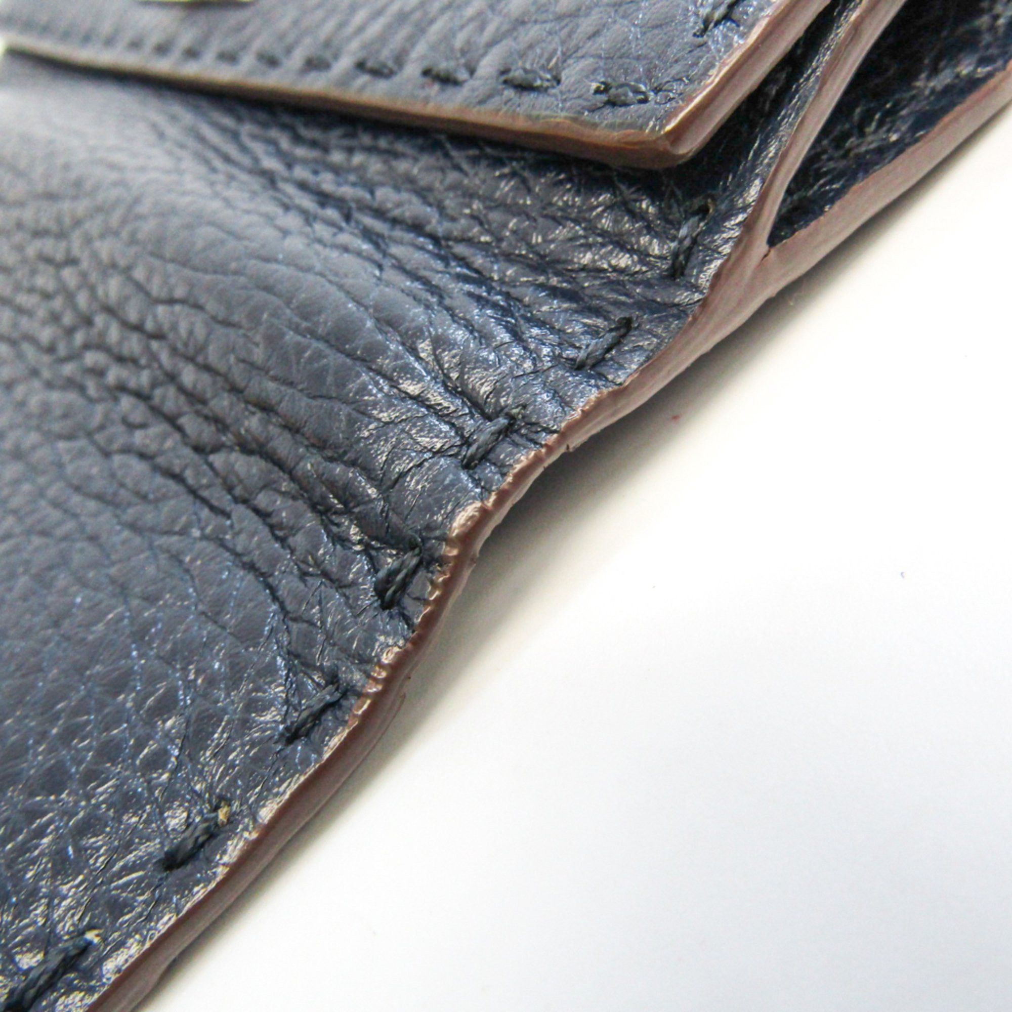 Fendi Selleria Navy Leather Wallet (Pre-Owned) Size ONE SIZE - 4 Thumbnail