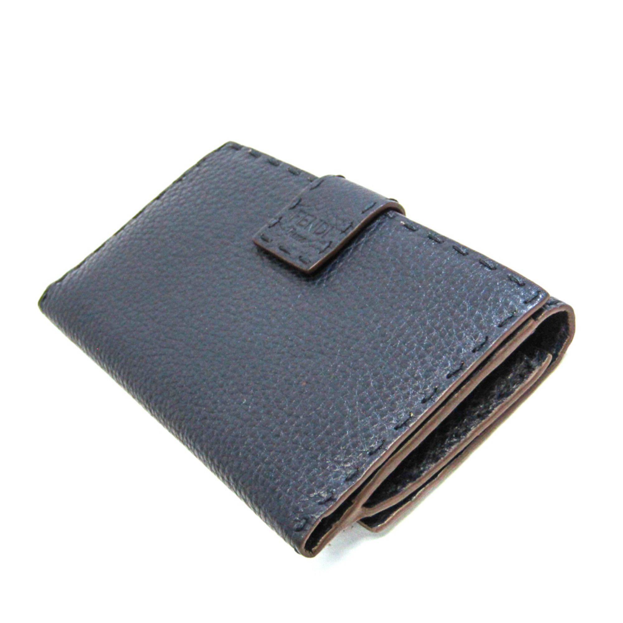 Fendi Selleria Navy Leather Wallet (Pre-Owned) Size ONE SIZE - 2 Thumbnail