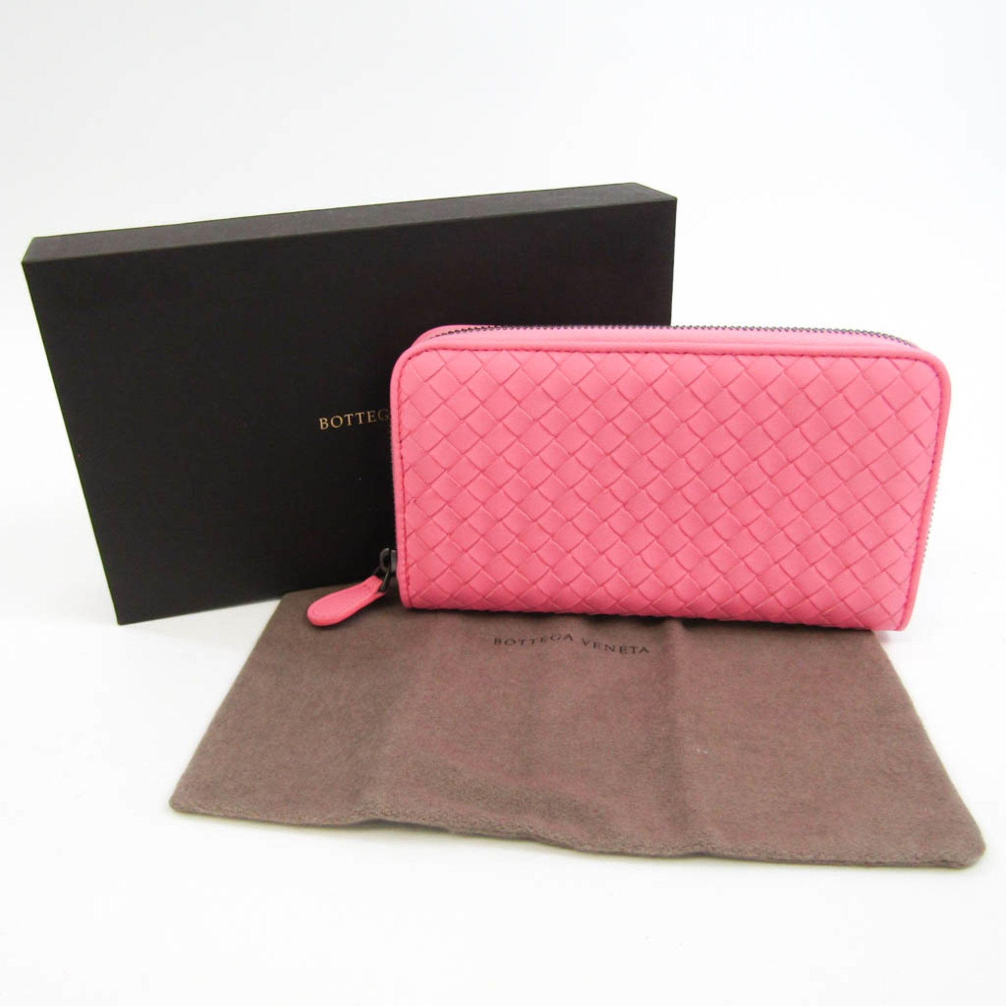 Bottega Veneta Intrecciato Pink Leather Wallet (Pre-Owned) Size ONE SIZE - 6 Thumbnail