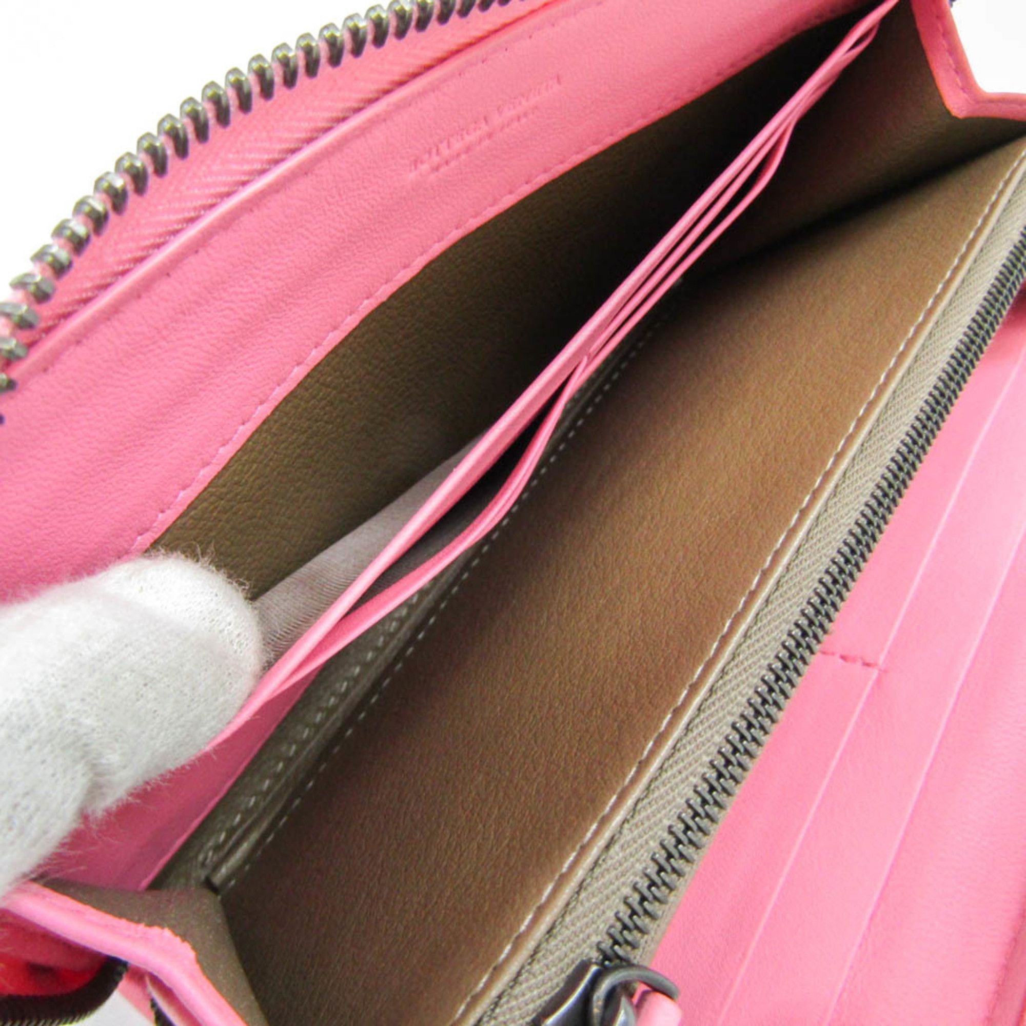 Bottega Veneta Intrecciato Pink Leather Wallet (Pre-Owned) Size ONE SIZE - 11 Thumbnail