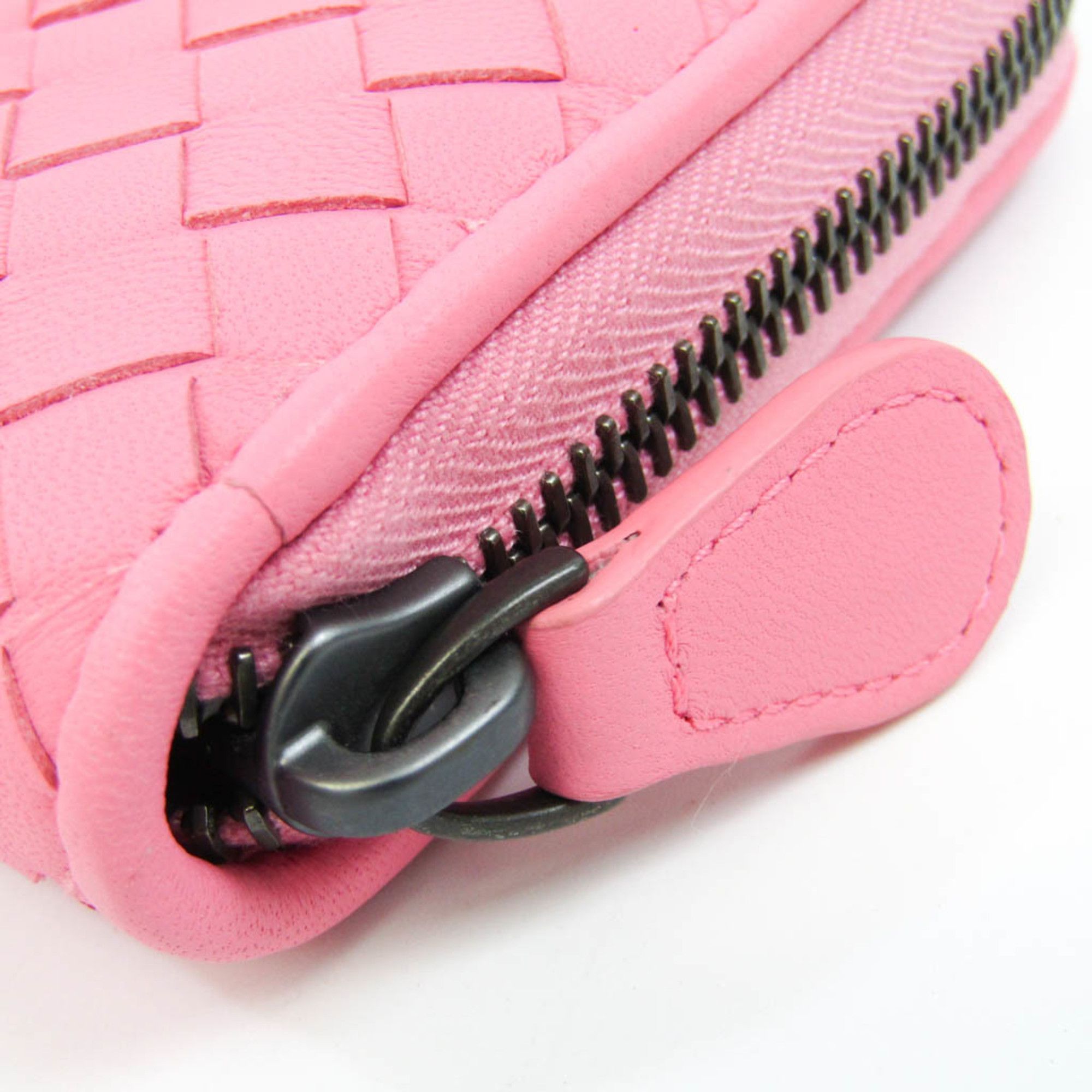 Bottega Veneta Intrecciato Pink Leather Wallet (Pre-Owned) Size ONE SIZE - 10 Thumbnail