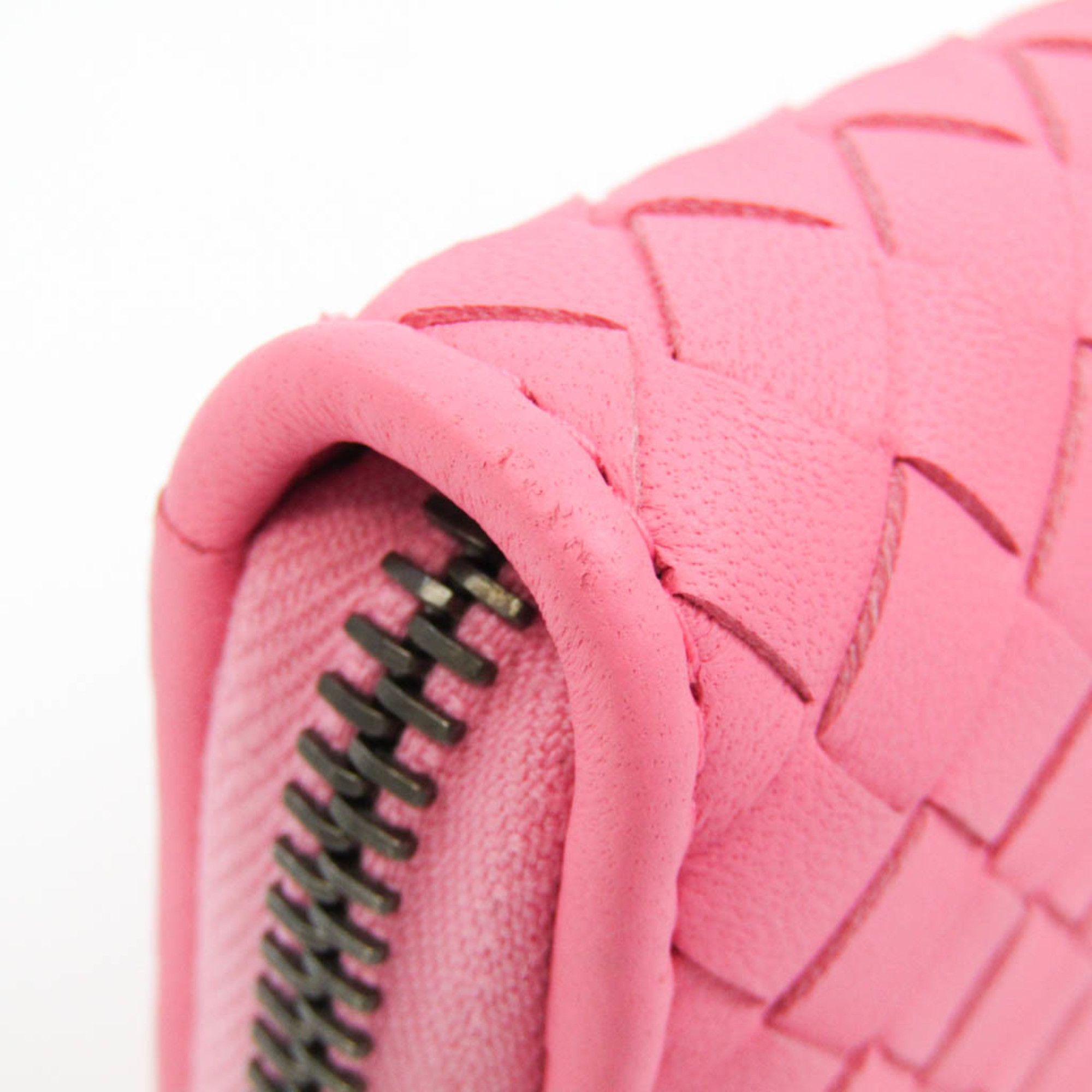 Bottega Veneta Intrecciato Pink Leather Wallet (Pre-Owned) Size ONE SIZE - 7 Thumbnail