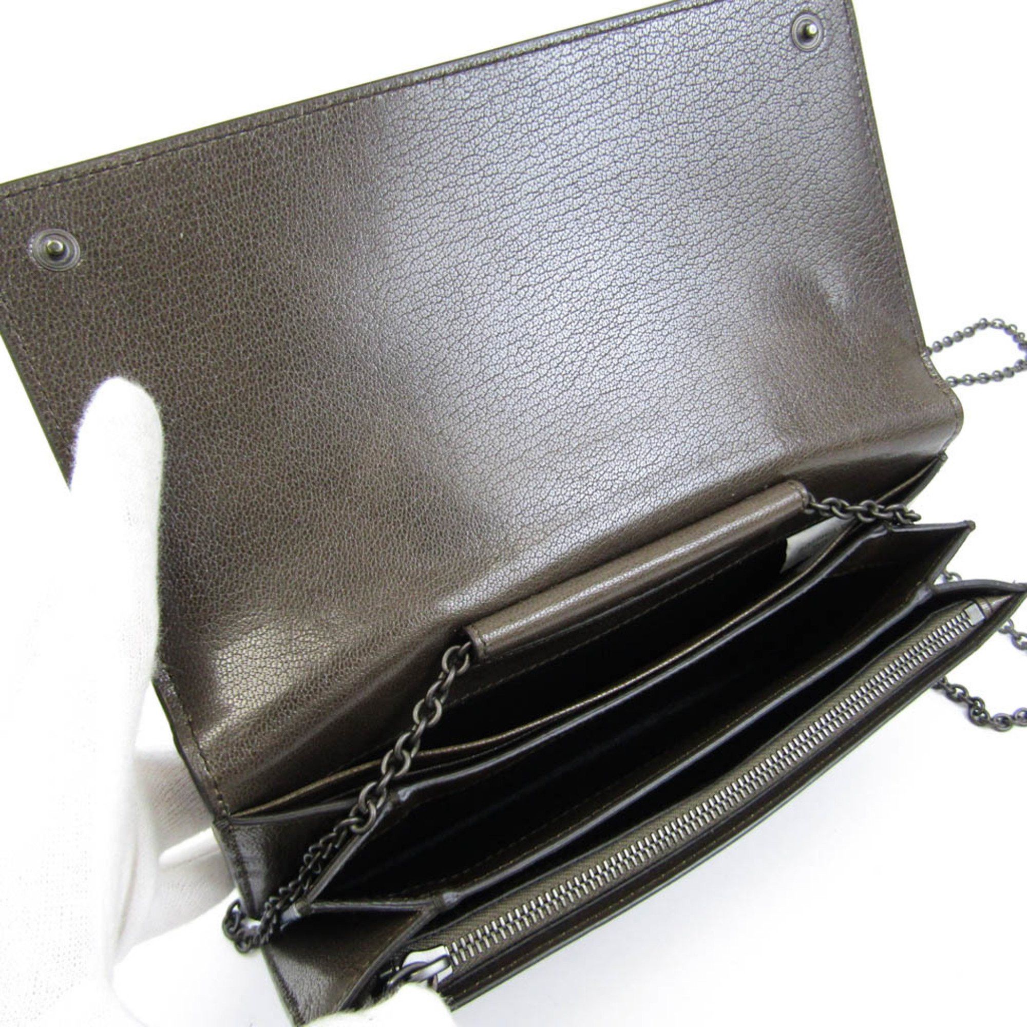 Bottega Veneta Khaki Leather Wallet (Pre-Owned) Size ONE SIZE - 10 Thumbnail