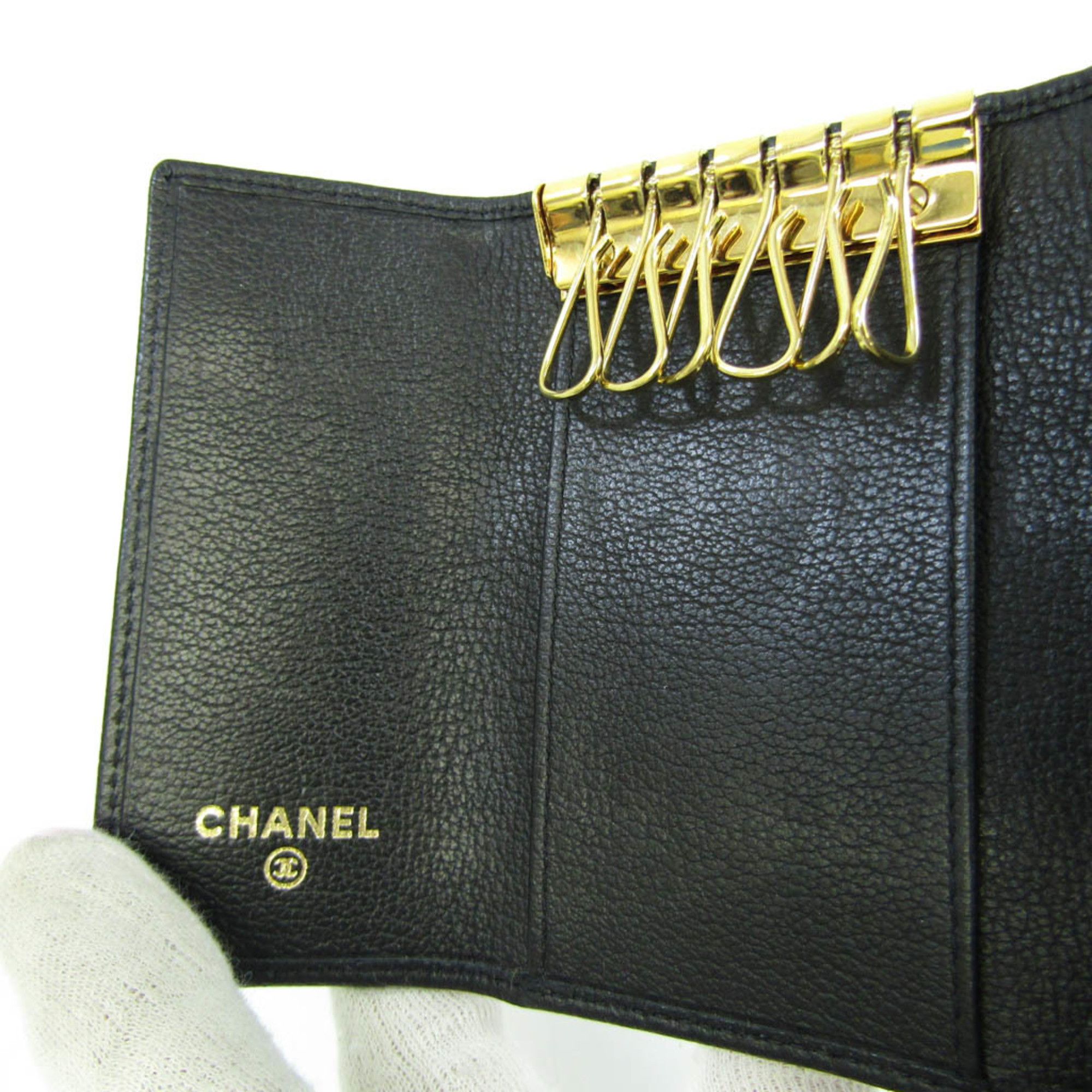 Chanel Camellia Black Leather Wallet (Pre-Owned) Size ONE SIZE - 10 Thumbnail