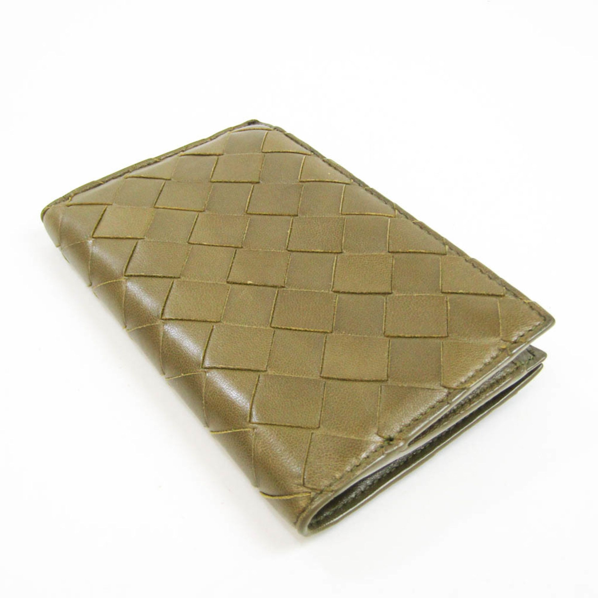 Bottega Veneta Intrecciato Khaki Leather Wallet (Pre-Owned) Size ONE SIZE - 9 Thumbnail