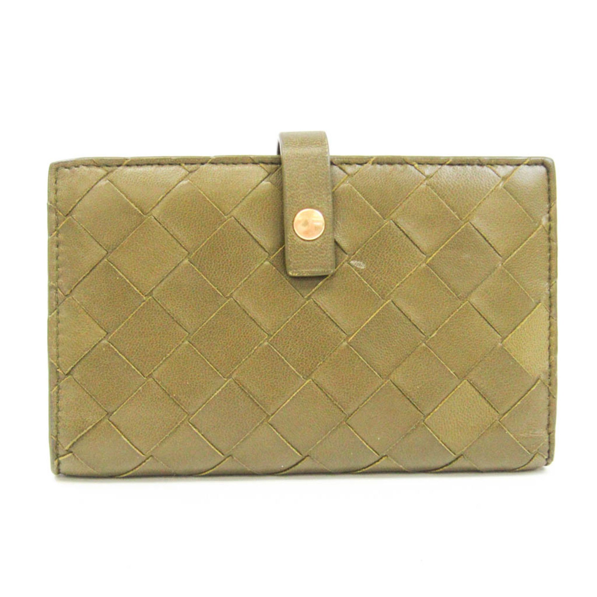 Bottega Veneta Intrecciato Khaki Leather Wallet (Pre-Owned) Size ONE SIZE - 5 Thumbnail