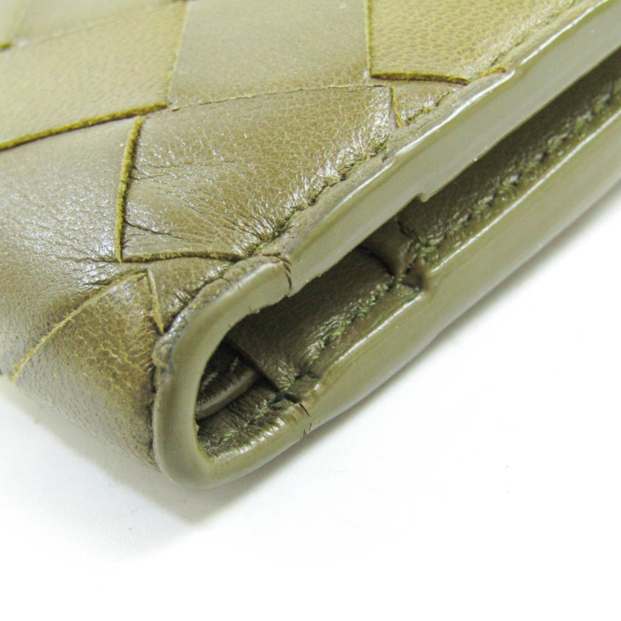 Bottega Veneta Intrecciato Khaki Leather Wallet (Pre-Owned) Size ONE SIZE - 10 Thumbnail