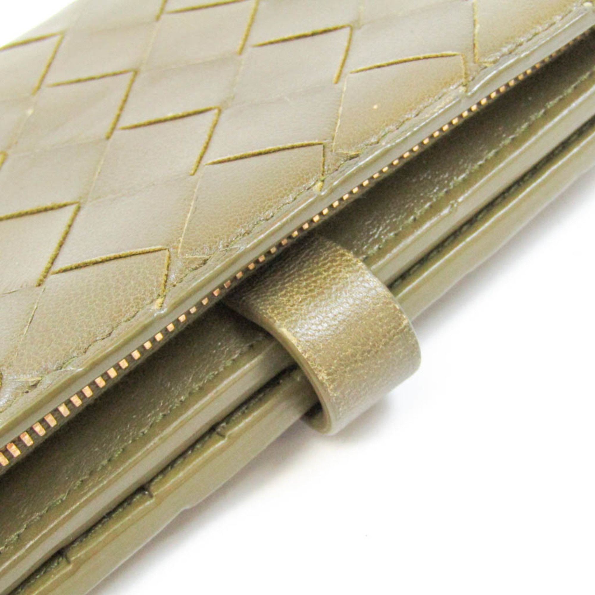 Bottega Veneta Intrecciato Khaki Leather Wallet (Pre-Owned) Size ONE SIZE - 7 Thumbnail