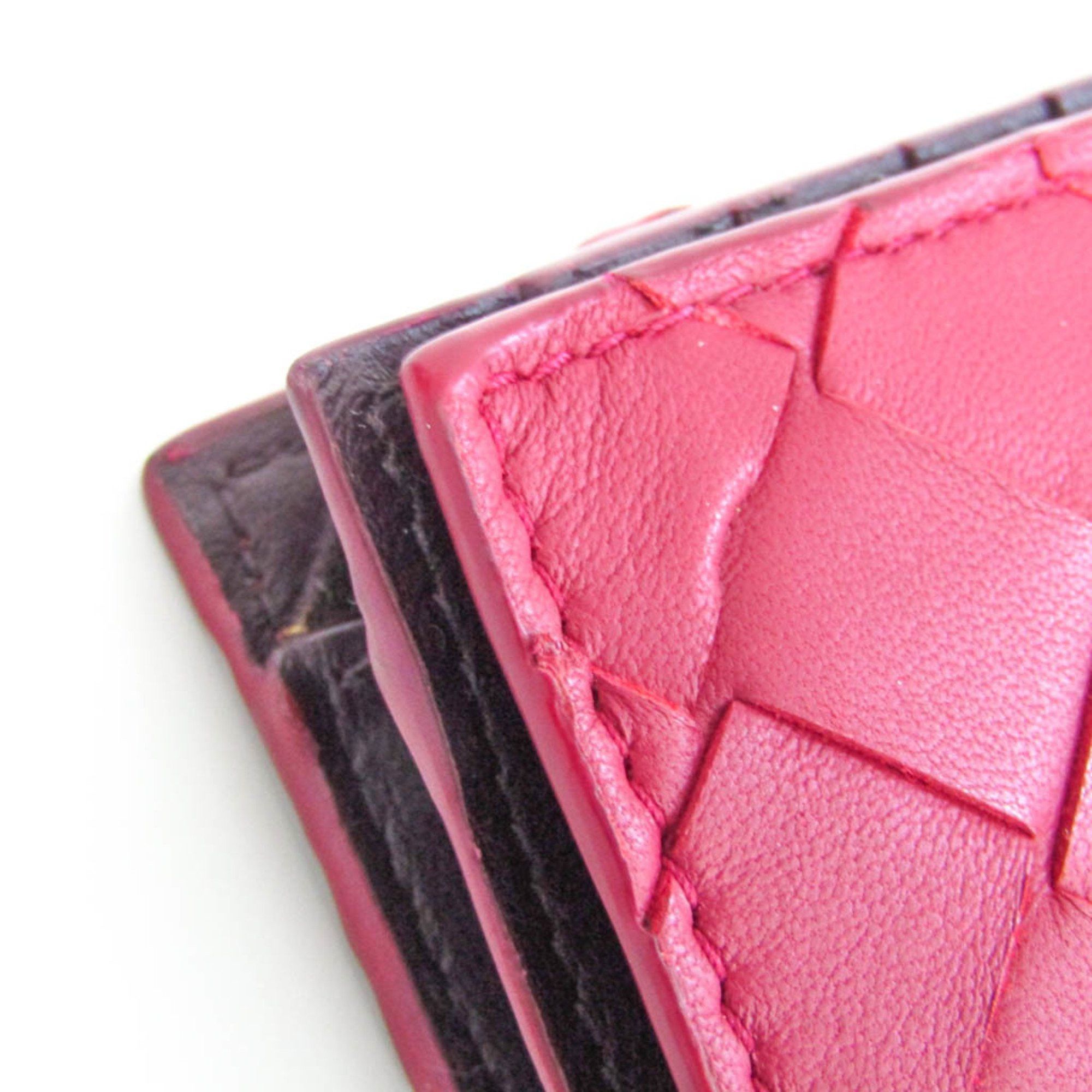 Bottega Veneta Intrecciato Pink Leather Wallet (Pre-Owned) Size ONE SIZE - 11 Thumbnail