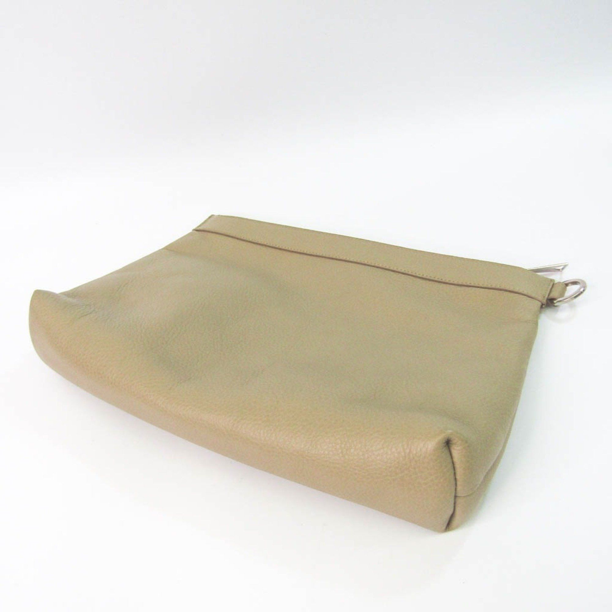 Bottega Veneta Beige Leather Clutch Bag (Pre-Owned) Size ONE SIZE - 3 Thumbnail