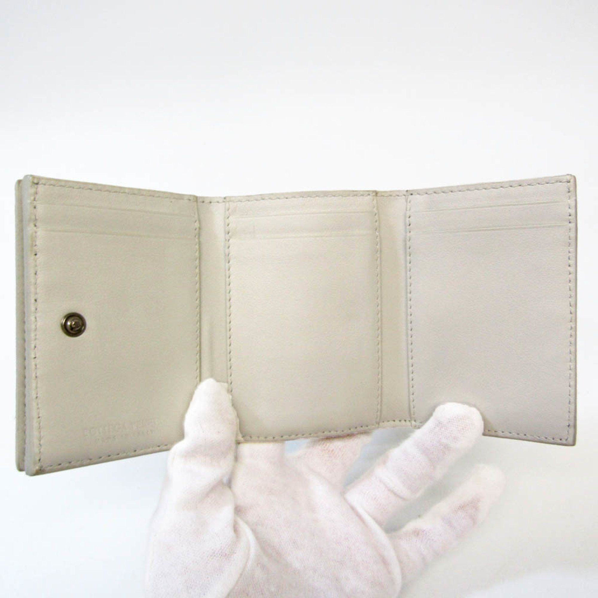 Bottega Veneta Intrecciato White Leather Wallet (Pre-Owned) Size ONE SIZE - 3 Thumbnail
