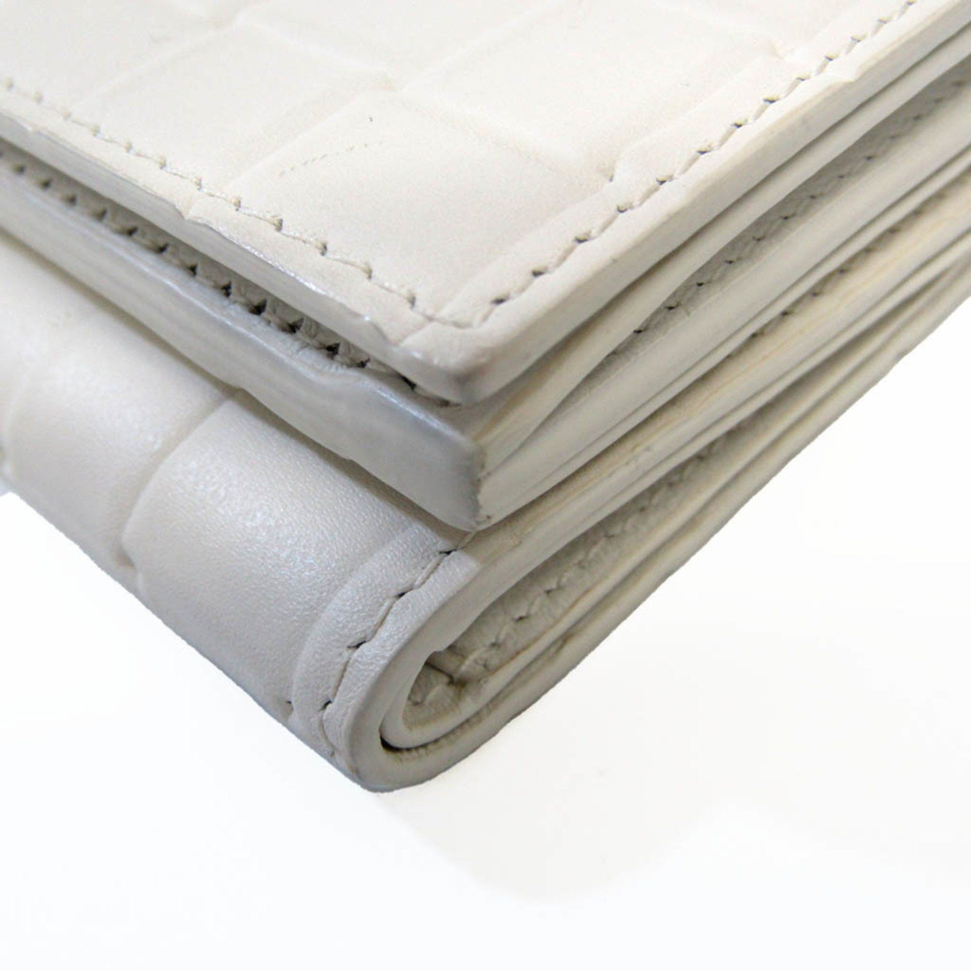 Bottega Veneta Intrecciato White Leather Wallet (Pre-Owned) Size ONE SIZE - 7 Thumbnail