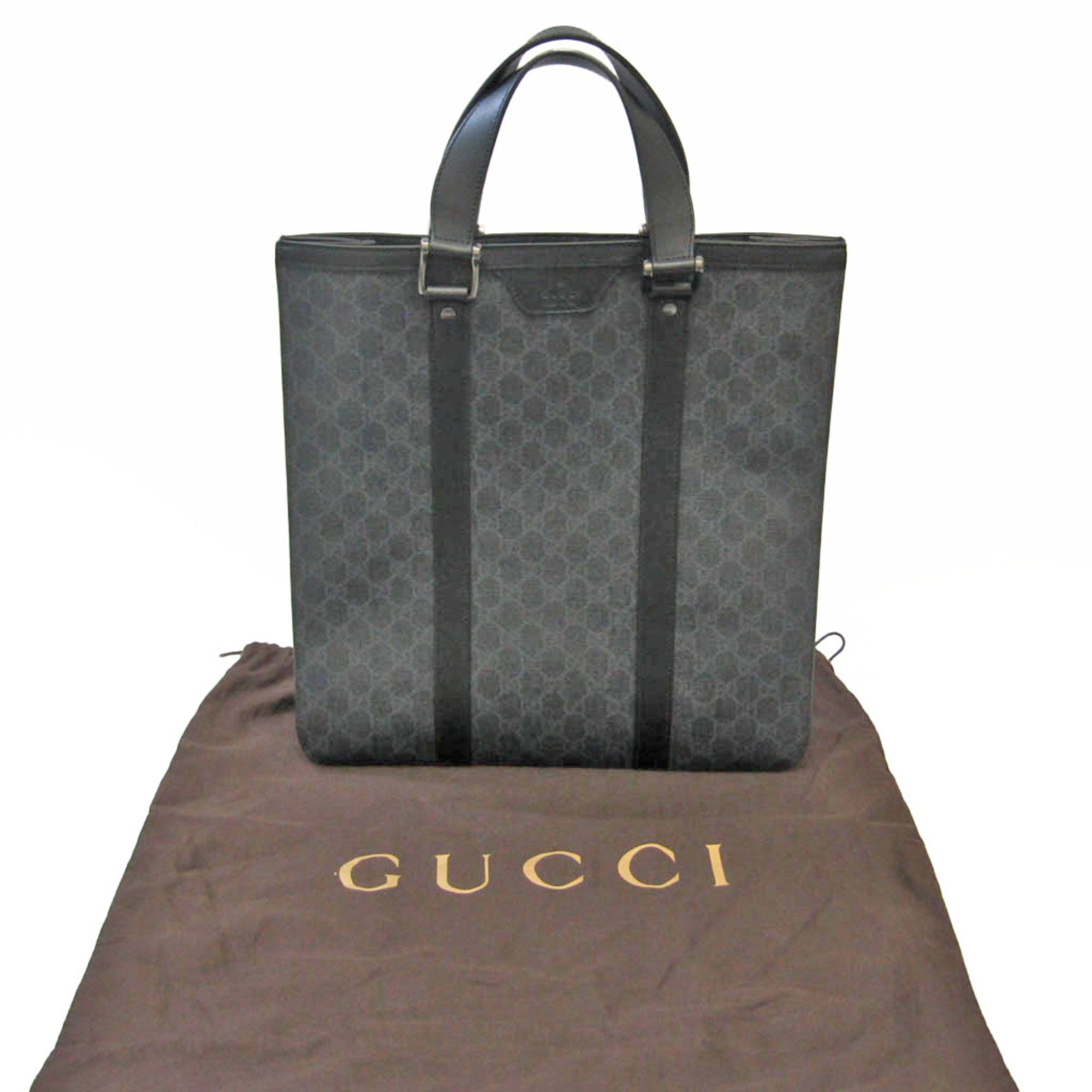 Gucci Gg Supreme Black Canvas Tote Bag (Pre-Owned) Size ONE SIZE - 6 Thumbnail