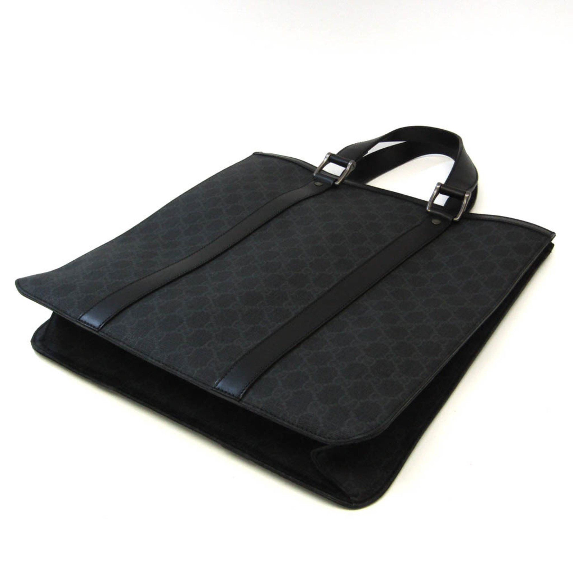 Gucci Gg Supreme Black Canvas Tote Bag (Pre-Owned) Size ONE SIZE - 2 Thumbnail