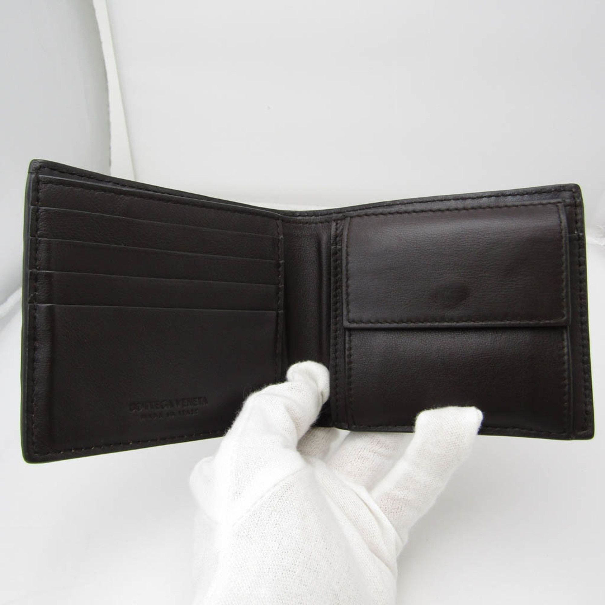 Bottega Veneta Intrecciato Brown Leather Wallet (Pre-Owned) Size ONE SIZE - 3 Thumbnail