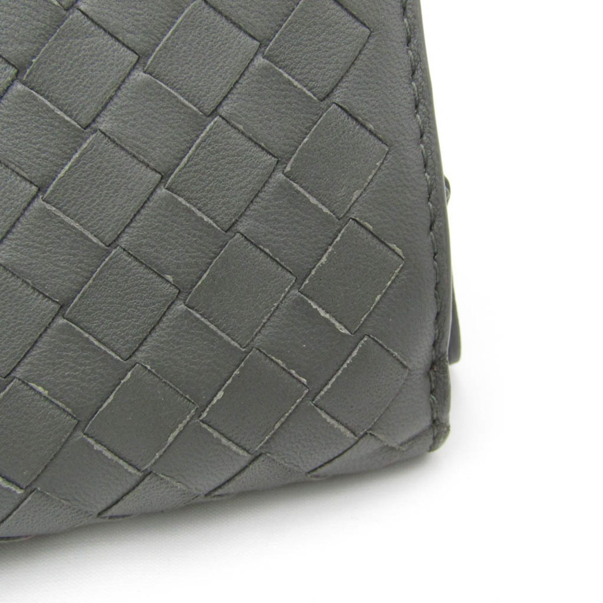 Bottega Veneta Intrecciato Grey Leather Wallet (Pre-Owned) Size ONE SIZE - 10 Thumbnail