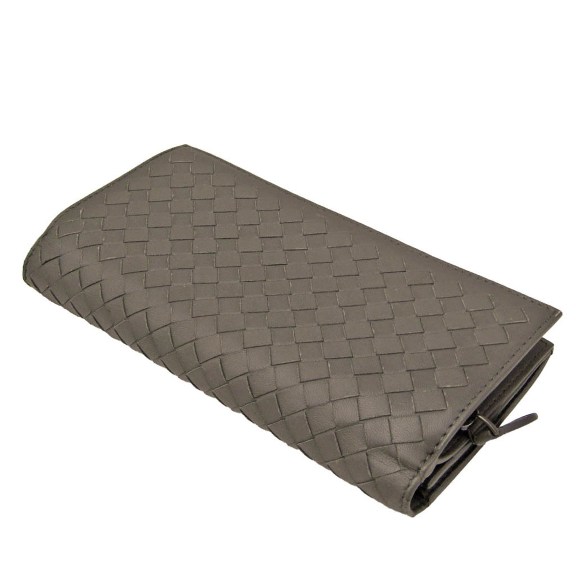 Bottega Veneta Intrecciato Grey Leather Wallet (Pre-Owned) Size ONE SIZE - 2 Thumbnail