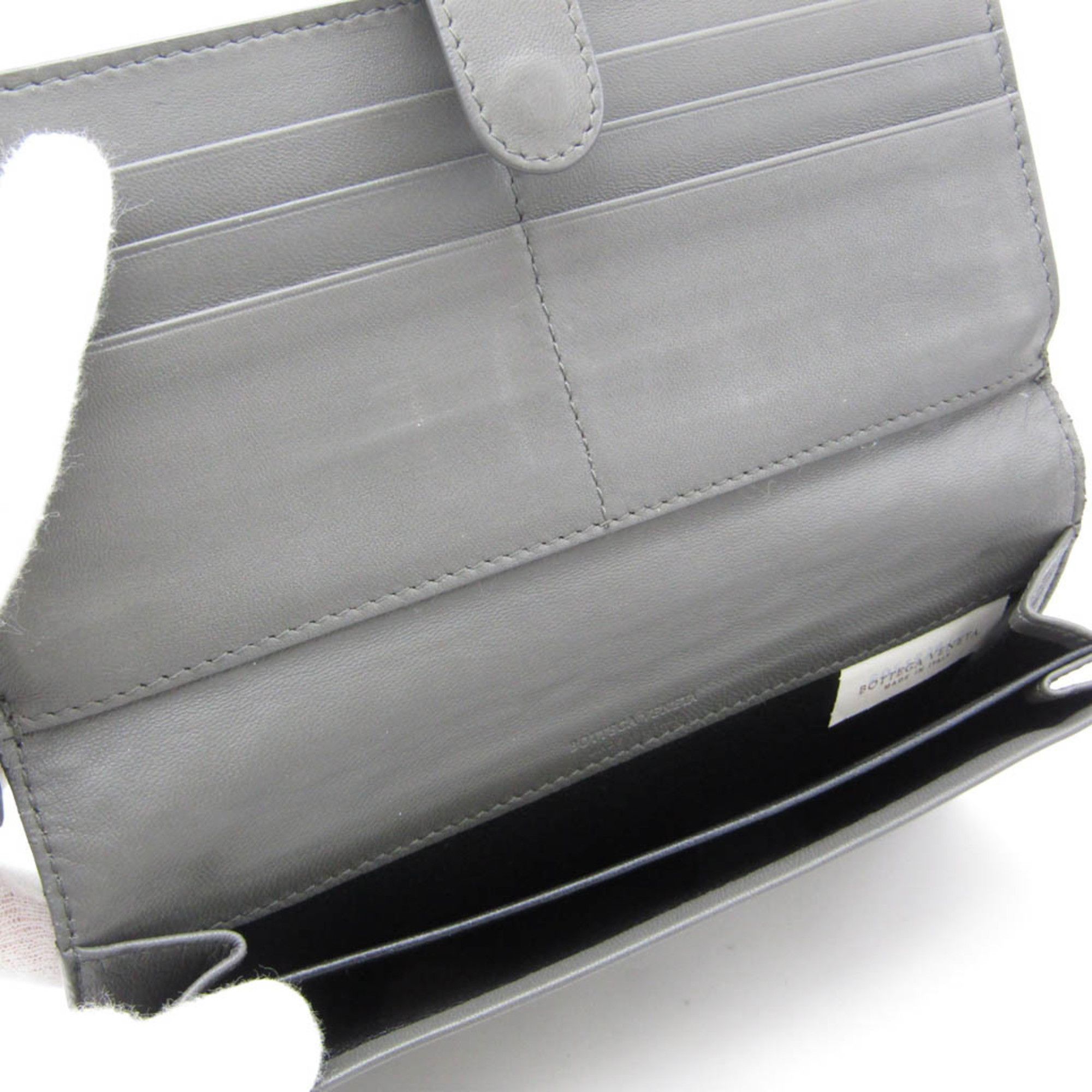 Bottega Veneta Intrecciato Grey Leather Wallet (Pre-Owned) Size ONE SIZE - 13 Thumbnail