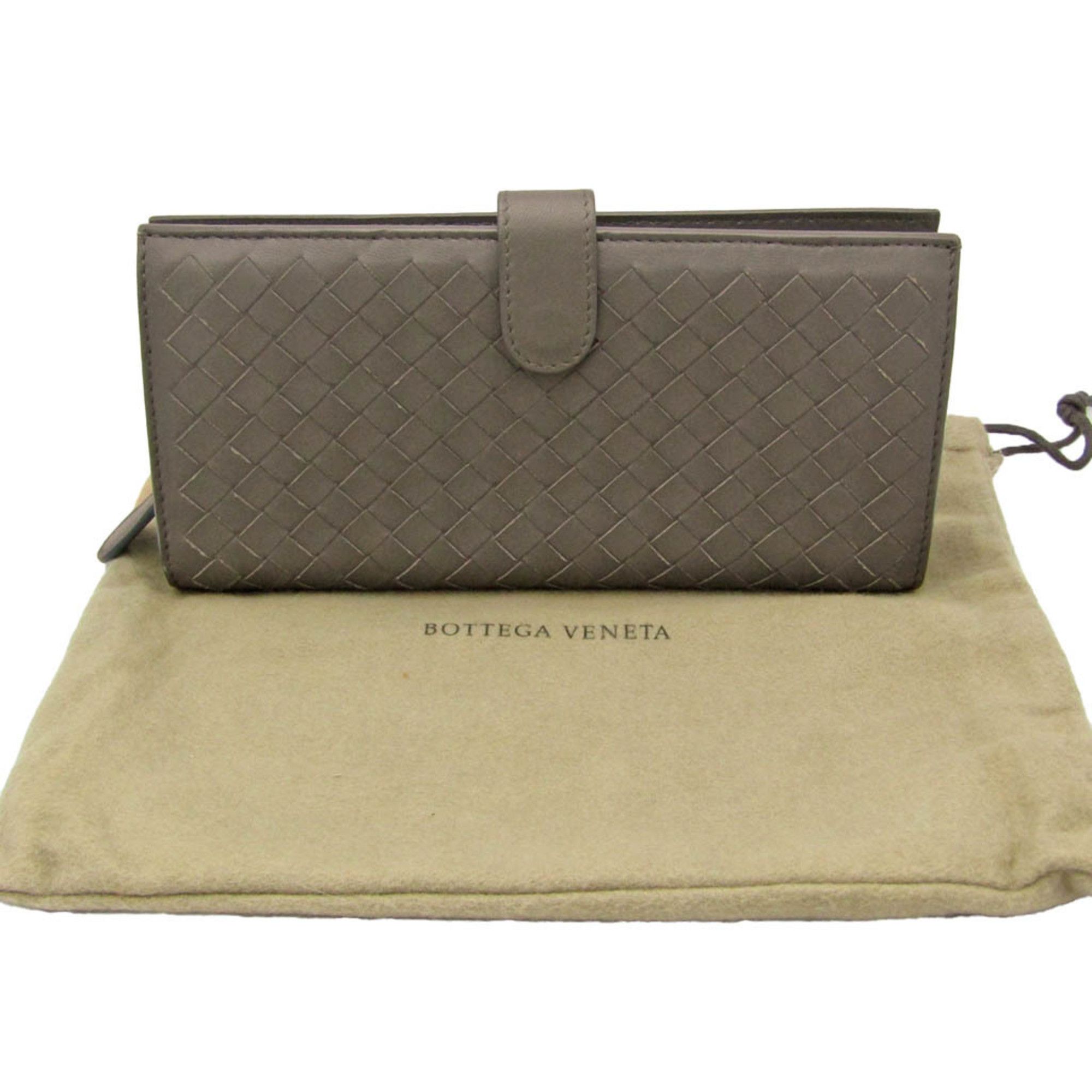 Bottega Veneta Intrecciato Grey Leather Wallet (Pre-Owned) Size ONE SIZE - 7 Thumbnail