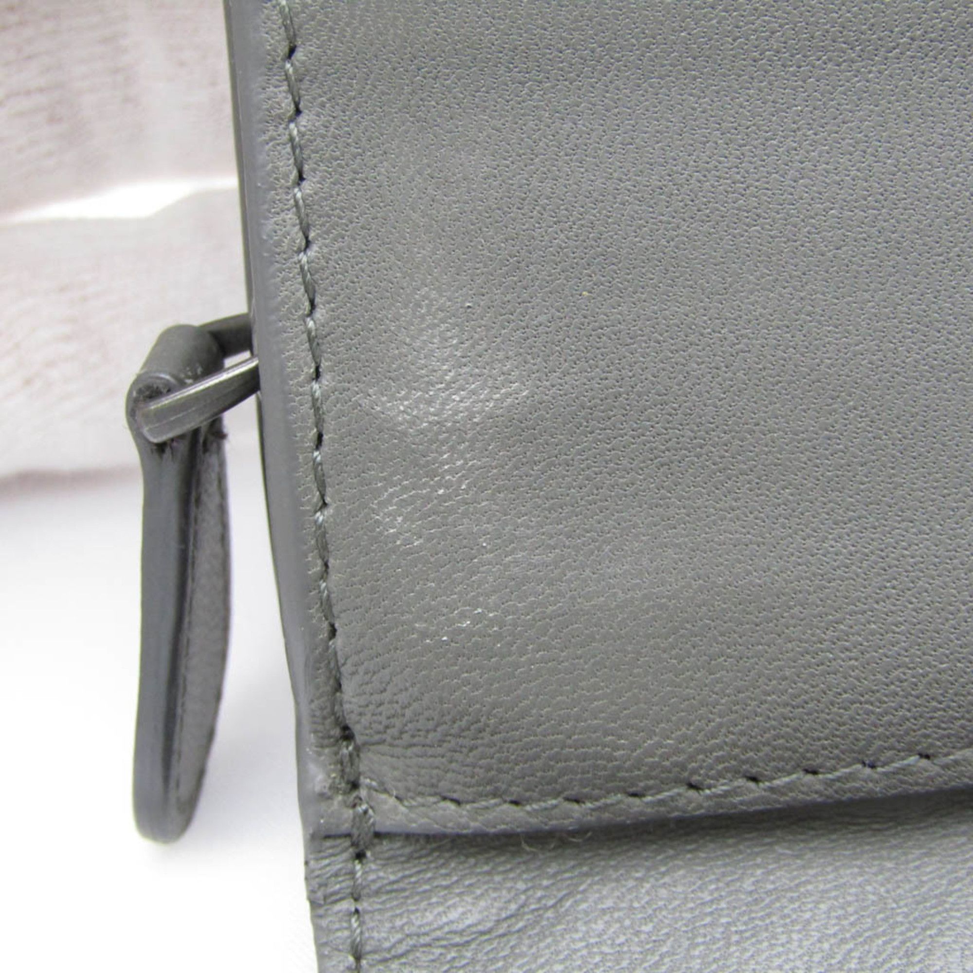 Bottega Veneta Intrecciato Grey Leather Wallet (Pre-Owned) Size ONE SIZE - 11 Thumbnail