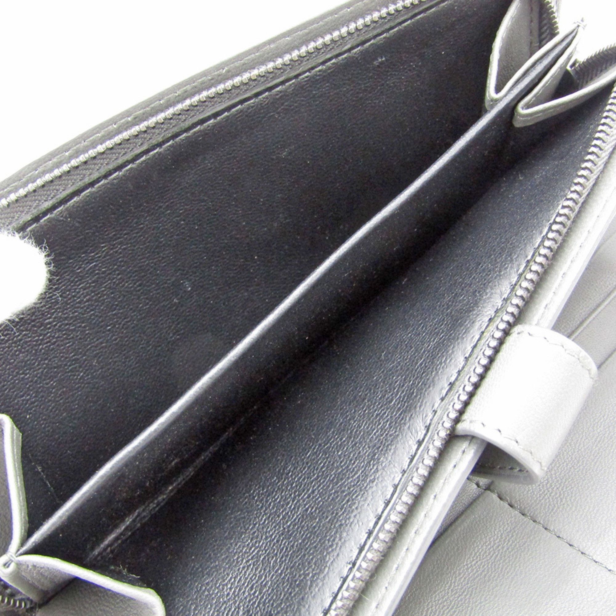 Bottega Veneta Intrecciato Grey Leather Wallet (Pre-Owned) Size ONE SIZE - 4 Thumbnail