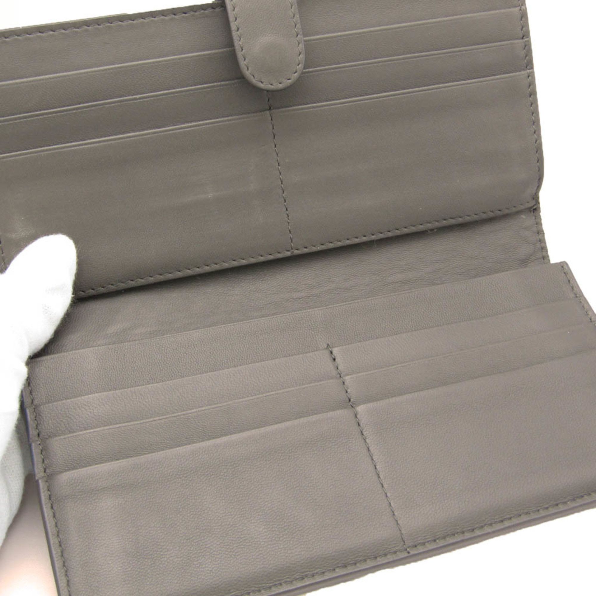Bottega Veneta Intrecciato Grey Leather Wallet (Pre-Owned) Size ONE SIZE - 3 Thumbnail