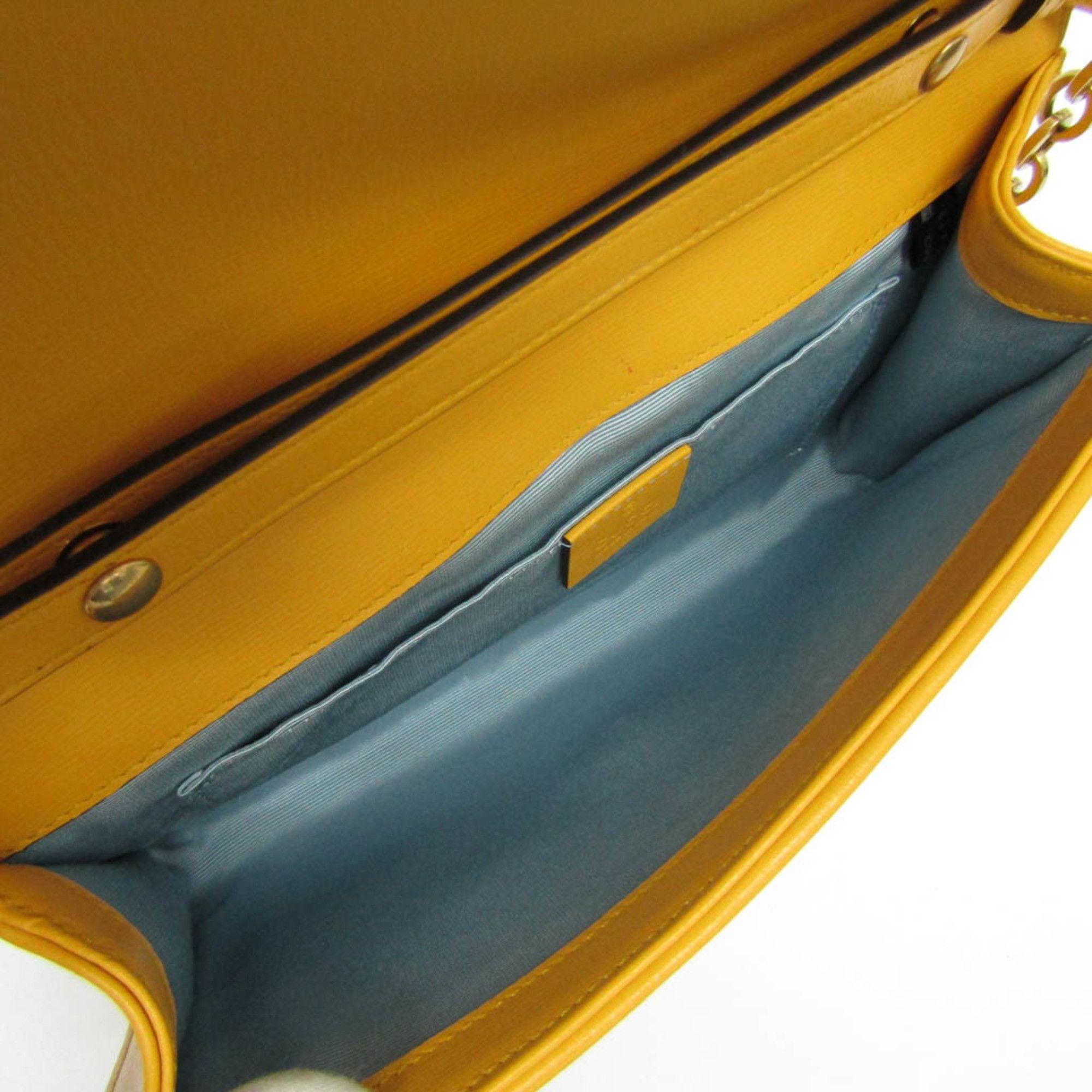 Gucci Mors Yellow Leather Shoulder Bag (Pre-Owned) Size ONE SIZE - 4 Thumbnail