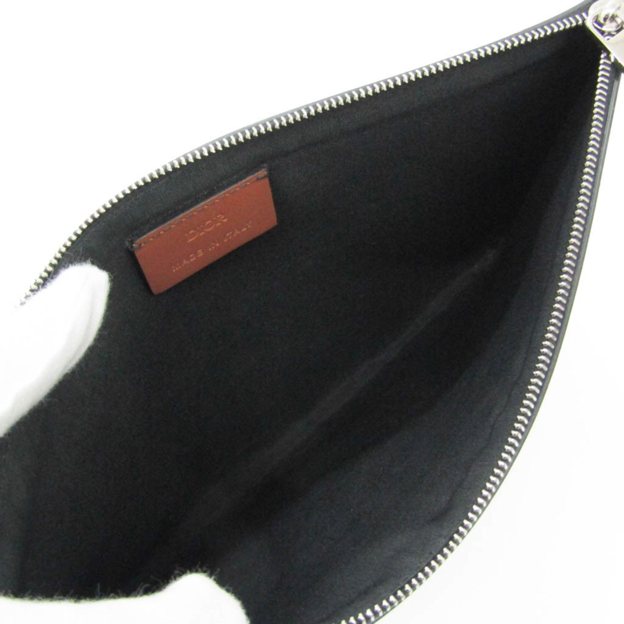 Dior Brown Leather Clutch Bag (Pre-Owned) Size ONE SIZE - 3 Thumbnail