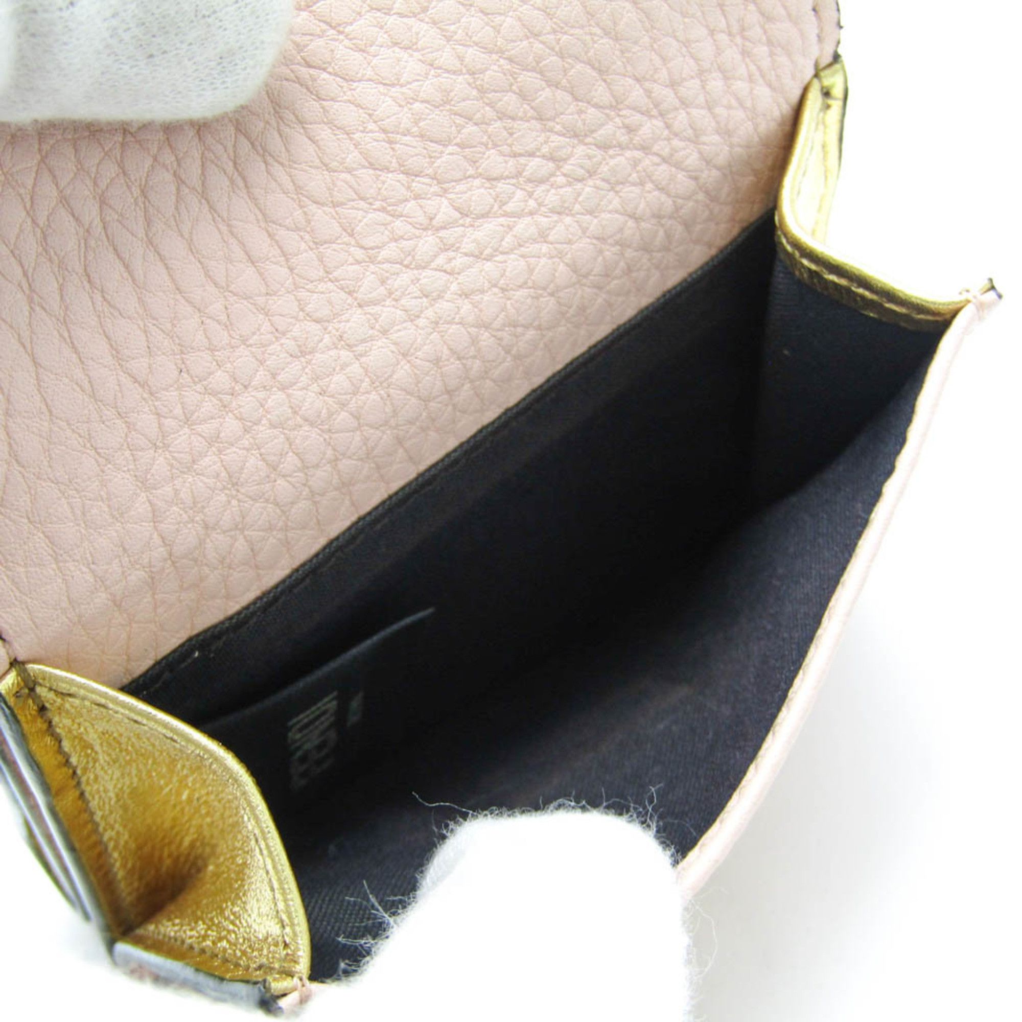 Fendi Peekaboo Pink Leather Wallet (Pre-Owned) Size ONE SIZE - 3 Thumbnail