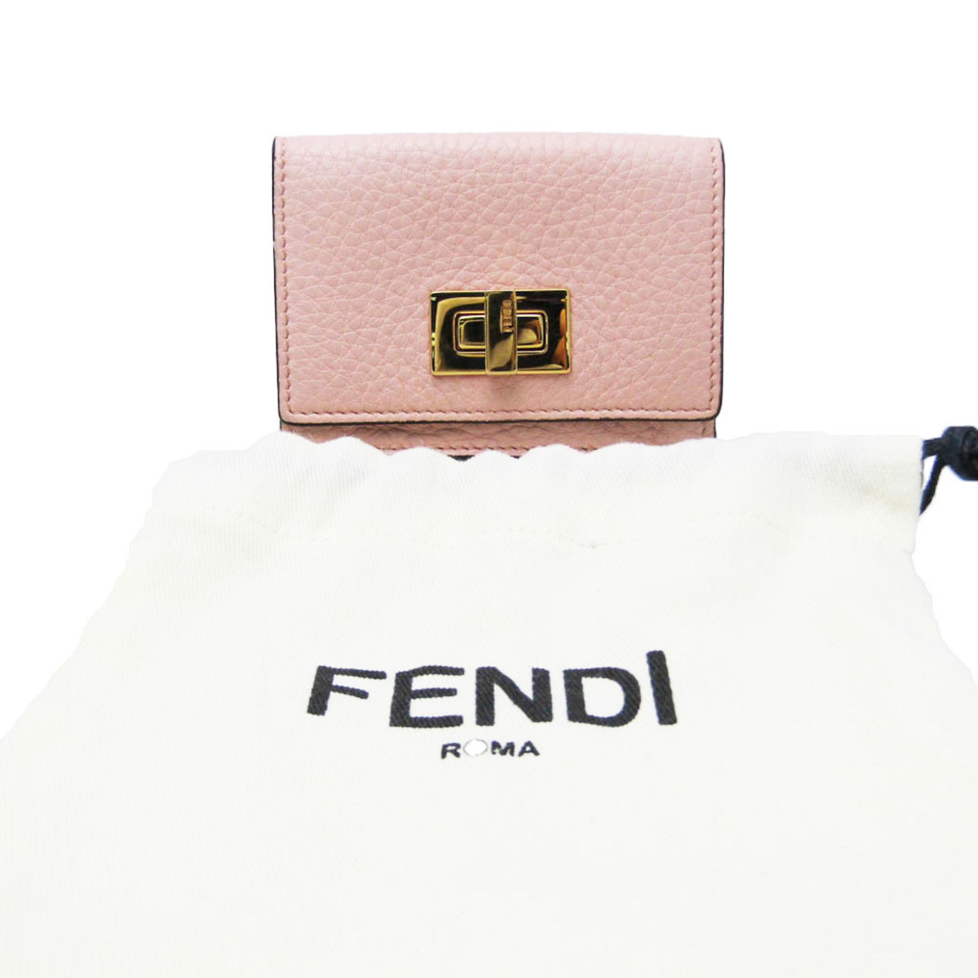 Fendi Peekaboo Pink Leather Wallet (Pre-Owned) Size ONE SIZE - 7 Thumbnail