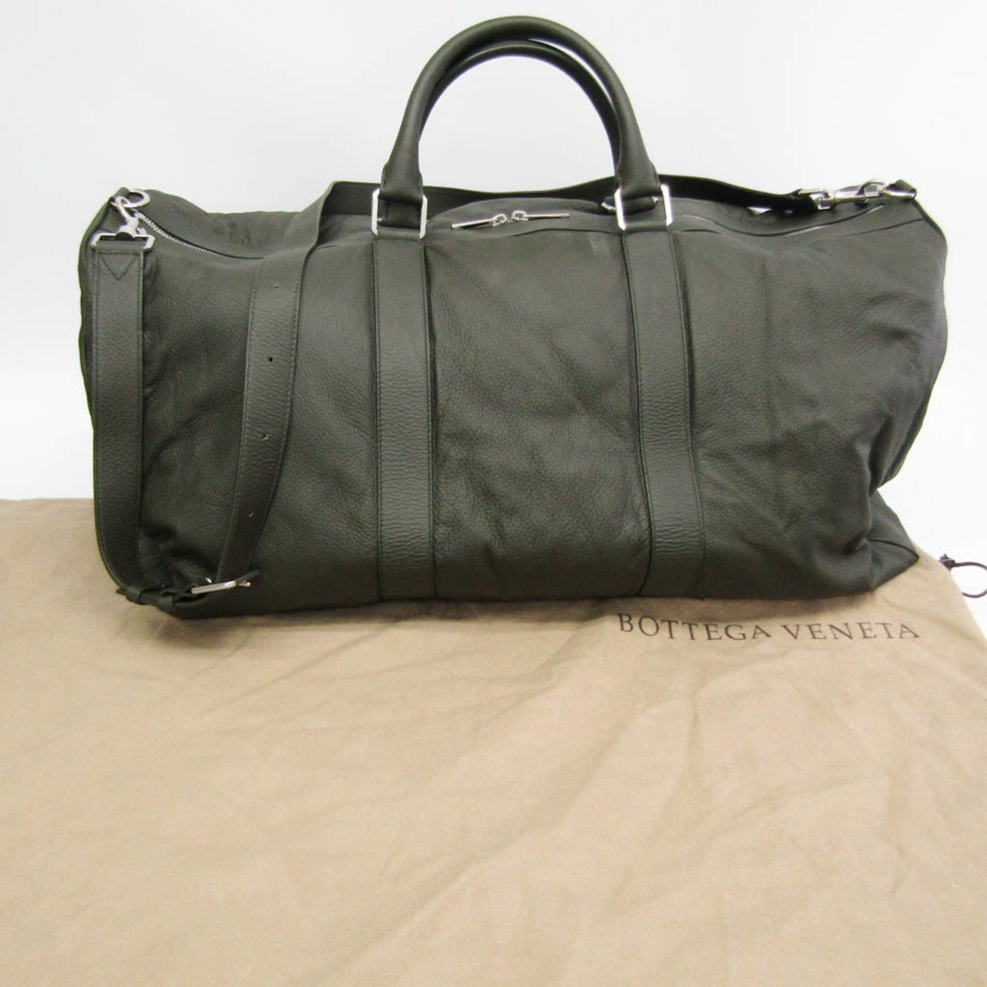 Bottega Veneta -- Khaki Leather Travel Bag (Pre-Owned) Size ONE SIZE - 7 Thumbnail