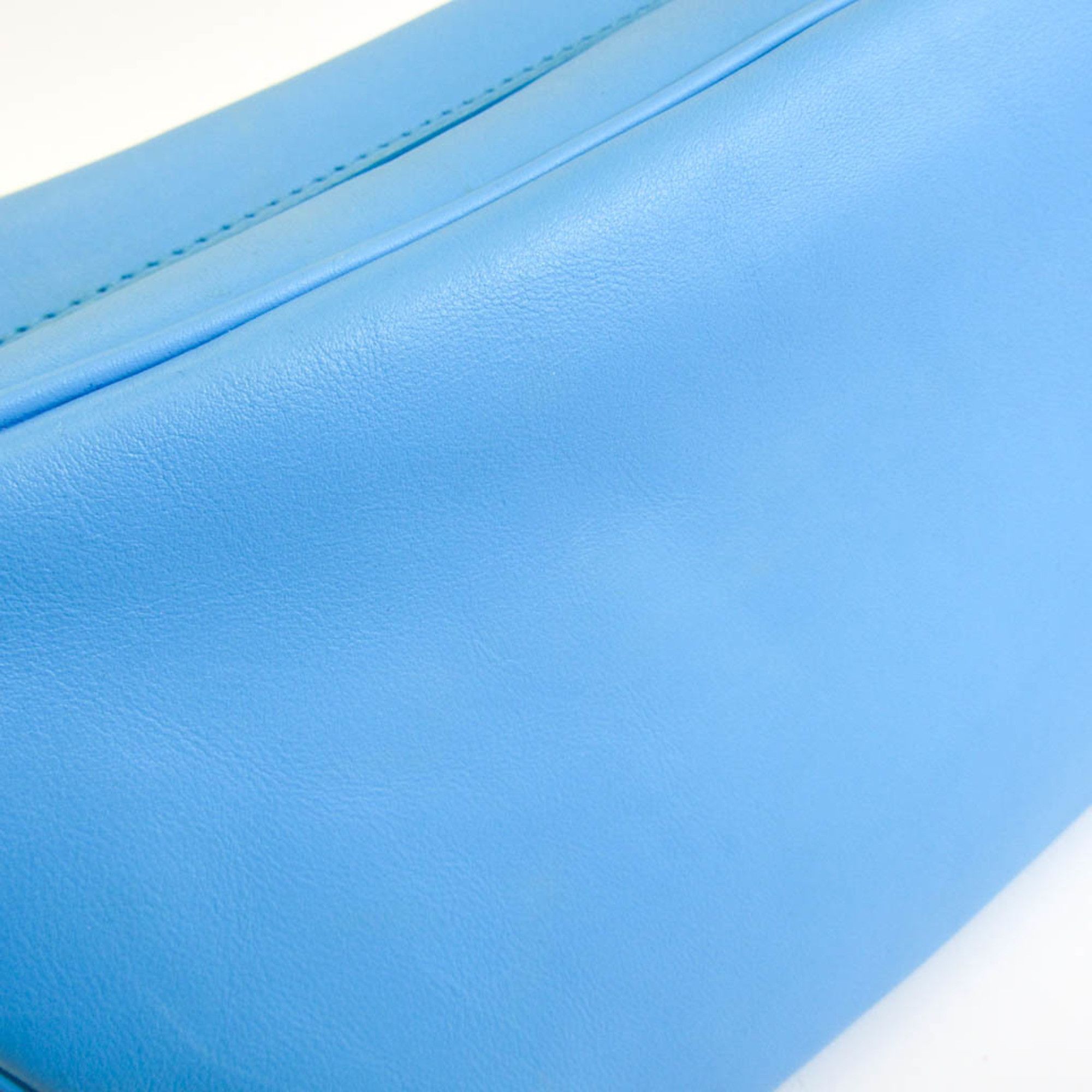 Bottega Veneta Blue Leather Clutch Bag (Pre-Owned) Size ONE SIZE - 10 Thumbnail