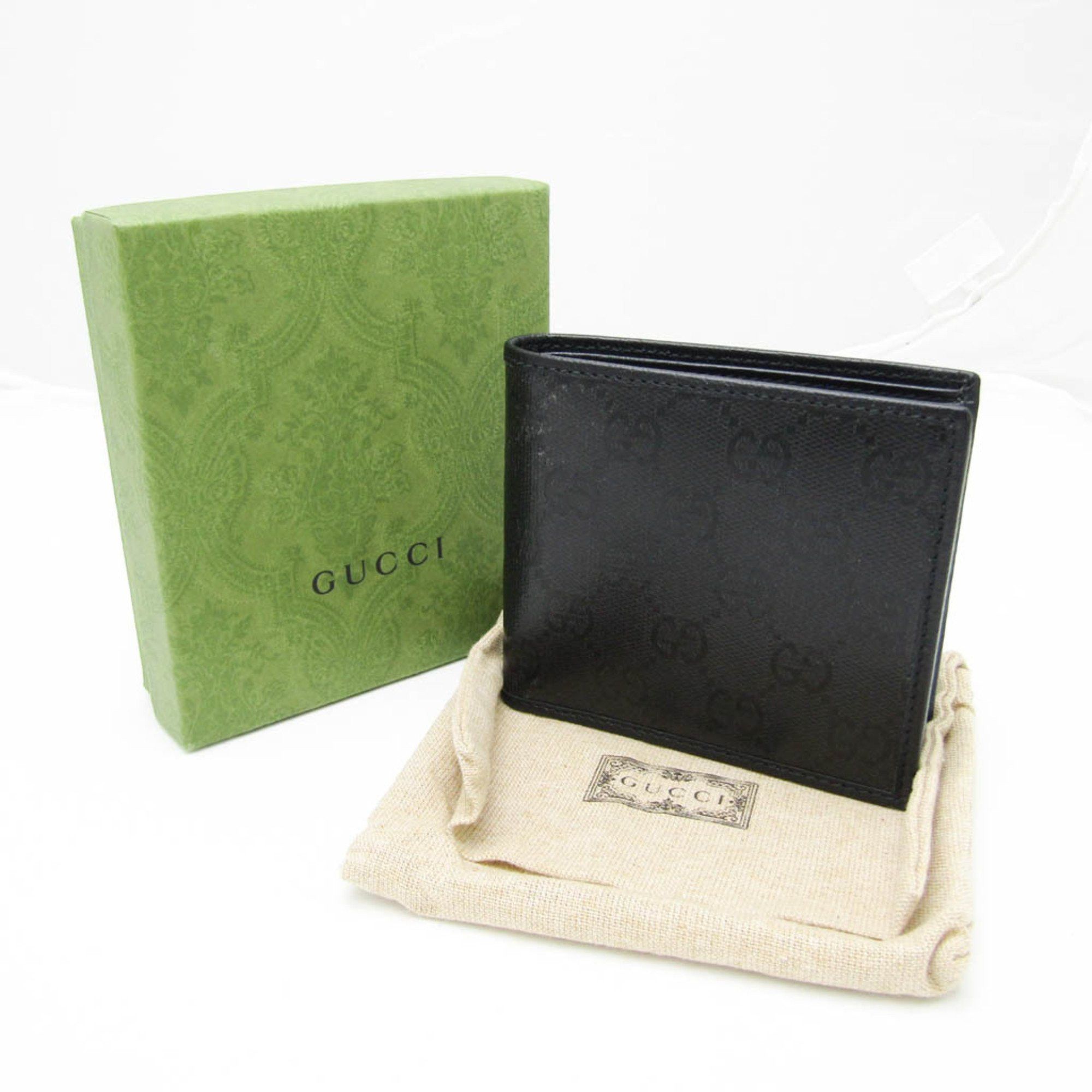 Gucci Imprime Black Leather Wallet (Pre-Owned) Size ONE SIZE - 6 Thumbnail
