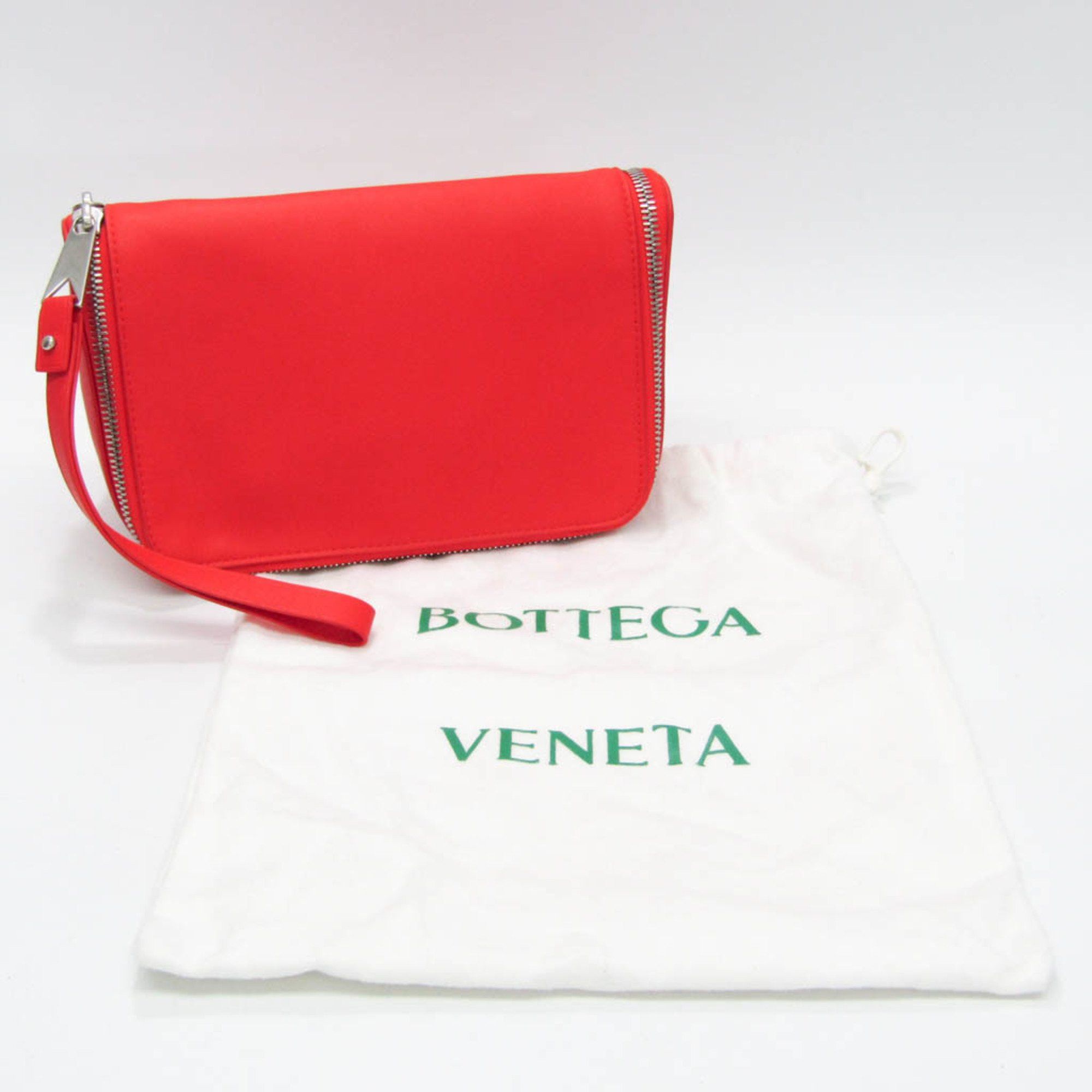 Bottega Veneta Organizer Red Leather Clutch Bag (Pre-Owned) Size ONE SIZE - 7 Thumbnail
