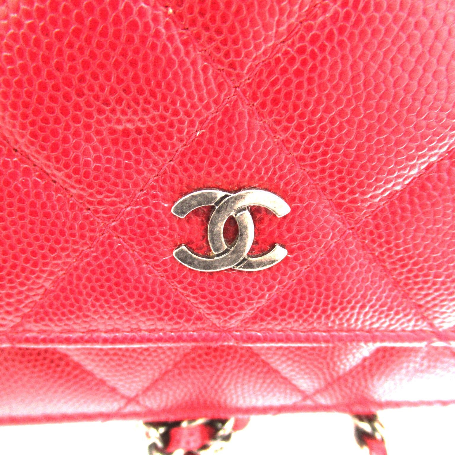 Chanel Chanel Matelasse Chain Wallet Shoulder Bag Caviar Skin (Grained Calf) Bordeaux Silver Hardware Size ONE SIZE - 12 Thumbnail