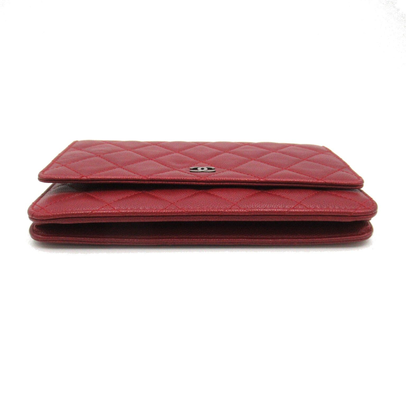 Chanel Chanel Matelasse Chain Wallet Shoulder Bag Caviar Skin (Grained Calf) Bordeaux Silver Hardware Size ONE SIZE - 4 Thumbnail