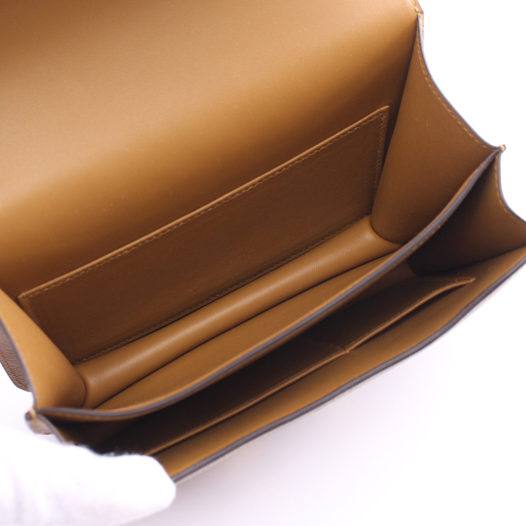 Hermes Hermes Constance Mini Craft Shoulder Bag Chevre Yellow Brown Gold Hardware B Stamp Size ONE SIZE - 3 Thumbnail