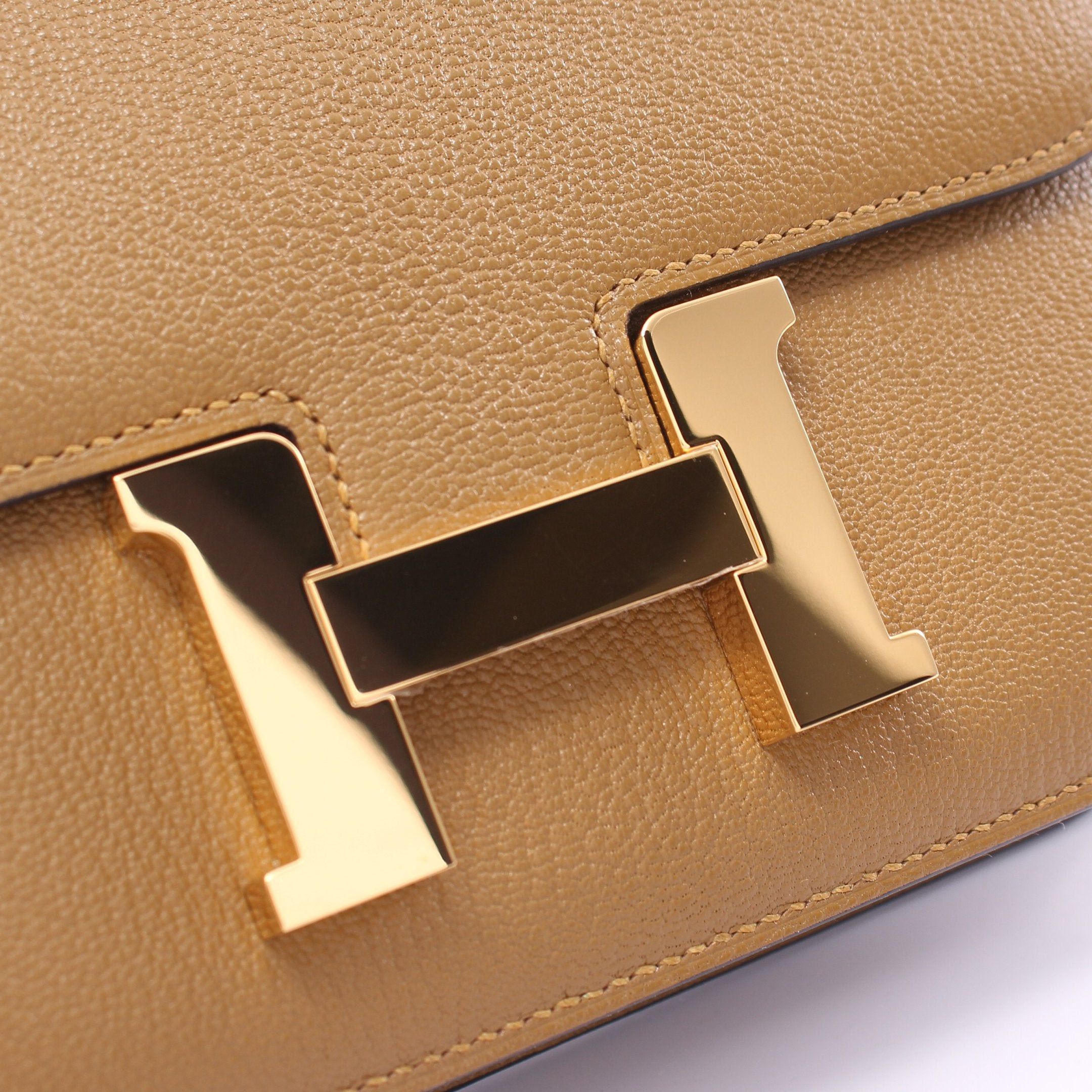 Hermes Hermes Constance Mini Craft Shoulder Bag Chevre Yellow Brown Gold Hardware B Stamp Size ONE SIZE - 5 Thumbnail