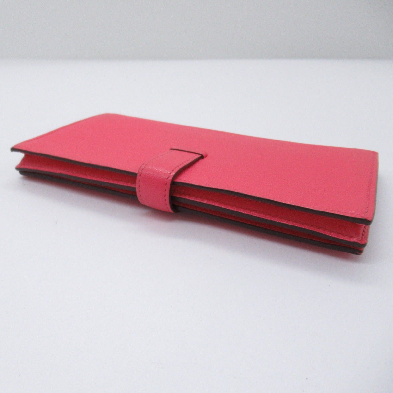 Hermes Hermes Bear Souffle Rose Azalea Bi-Fold Long Wallet Leather Chevre Pink Silver Hardware C Engraved Size ONE SIZE - 7 Thumbnail