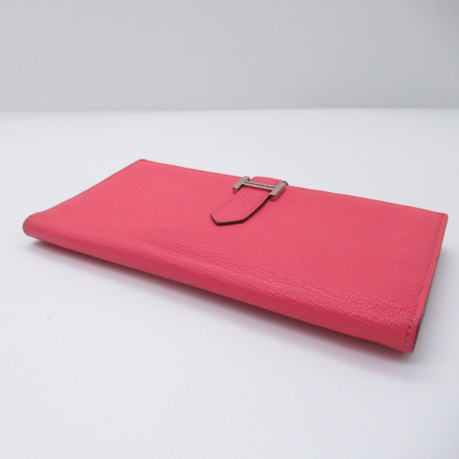 Hermes Hermes Bear Souffle Rose Azalea Bi-Fold Long Wallet Leather Chevre Pink Silver Hardware C Engraved Size ONE SIZE - 6 Thumbnail