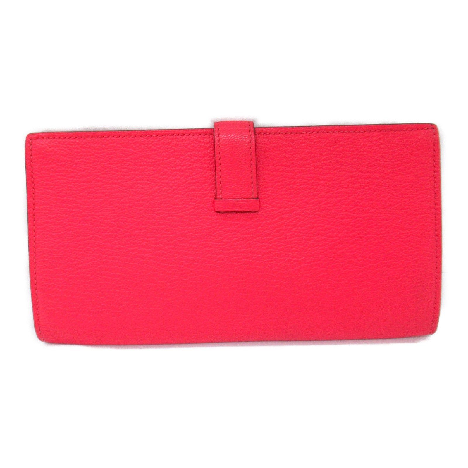 Hermes Hermes Bear Souffle Rose Azalea Bi-Fold Long Wallet Leather Chevre Pink Silver Hardware C Engraved Size ONE SIZE - 2 Thumbnail