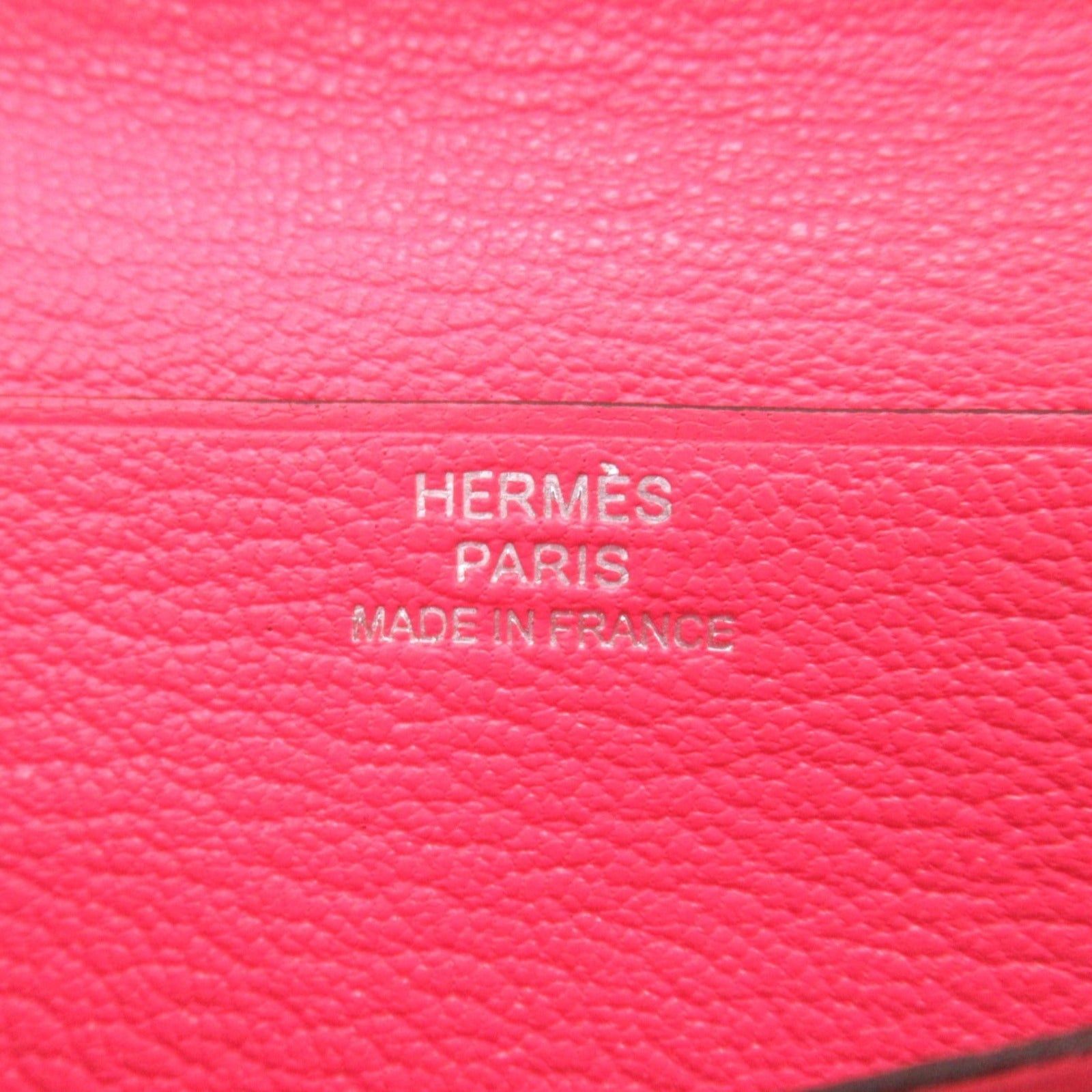Hermes Hermes Bear Souffle Rose Azalea Bi-Fold Long Wallet Leather Chevre Pink Silver Hardware C Engraved Size ONE SIZE - 4 Thumbnail