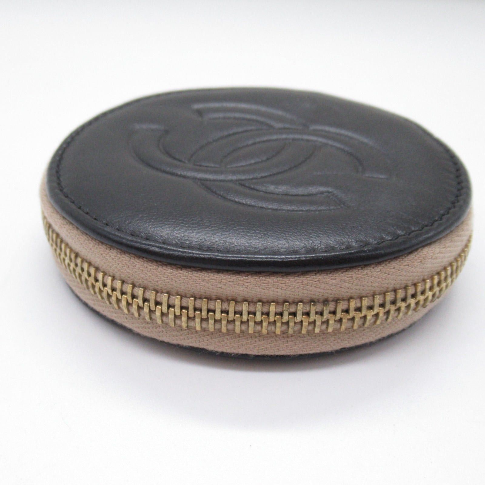 Chanel Chanel Pouch Lambskin (Sheepskin) Black Beige Gold Hardware Size ONE SIZE - 7 Thumbnail