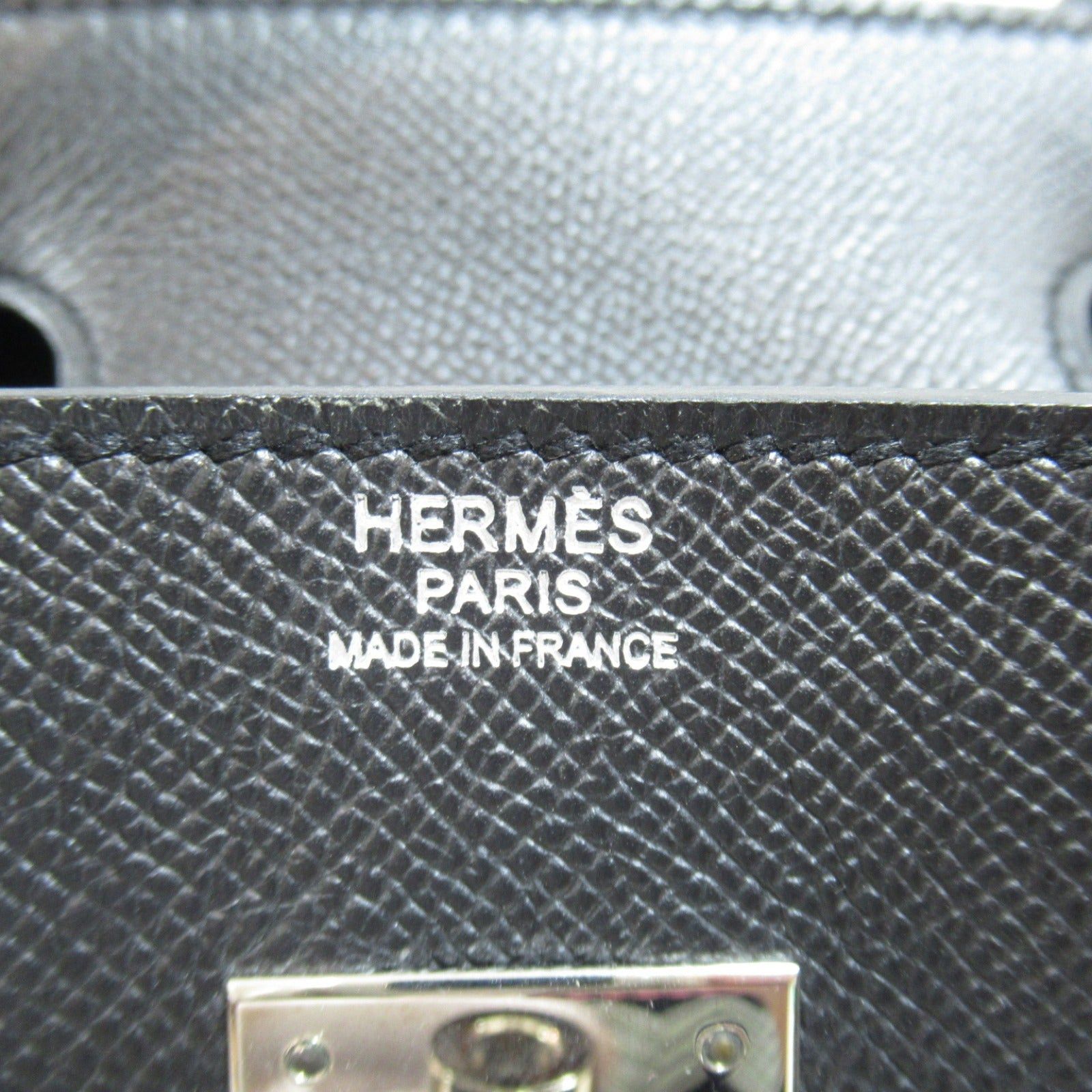 Hermes Hermes Birkin 30 Black Handbag Leather Veau Epsom (Hermes) Silver Hardware □O Stamp Size ONE SIZE - 6 Thumbnail